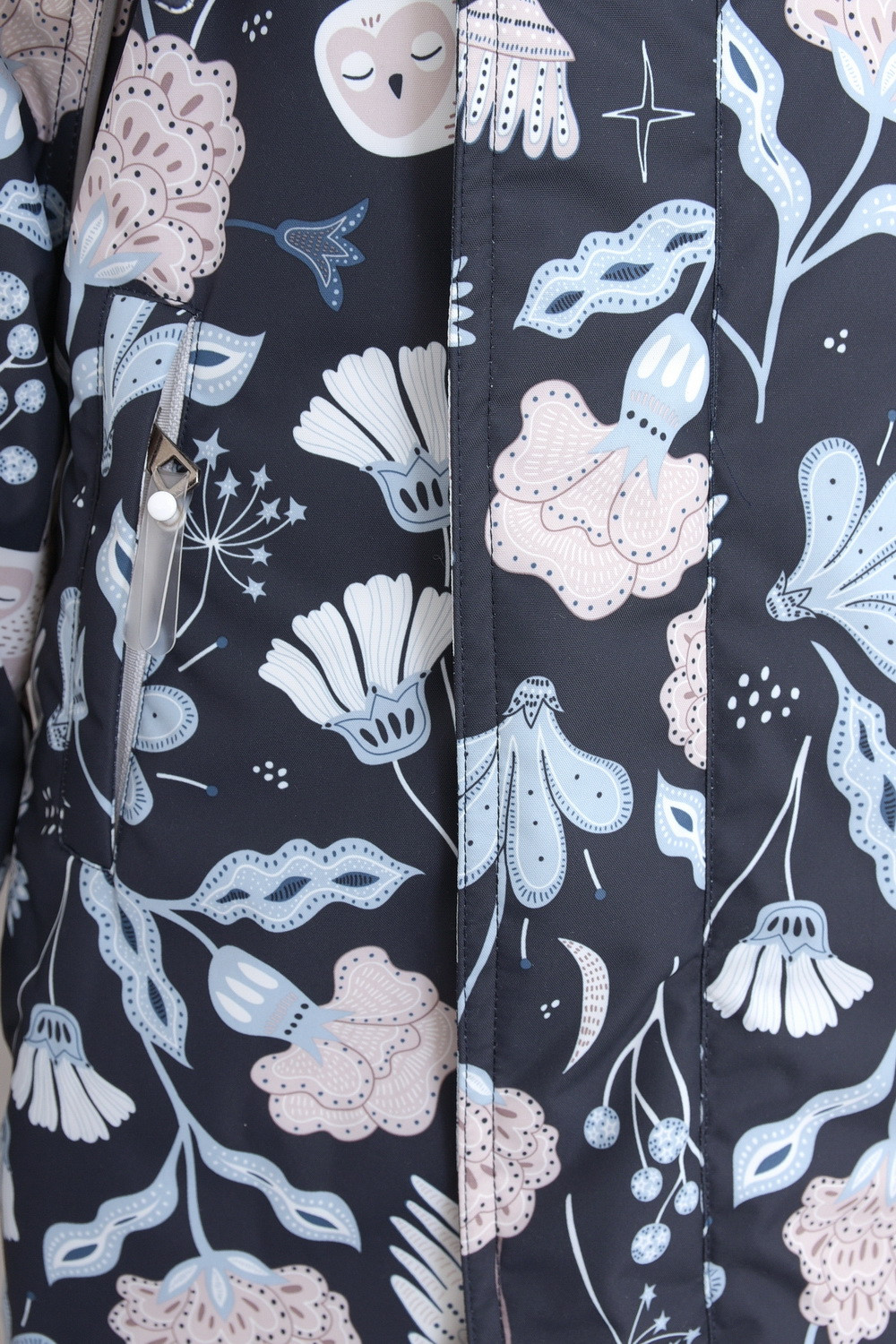 Комбинезоны утепленные для девочки, артикул: ВКП 60113/н/14 УЗГ, цвет: темно-синий, фото 2