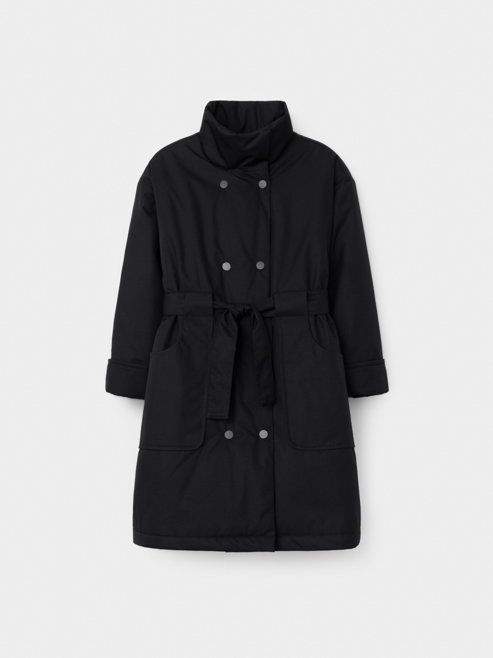 Пальто для девочки, артикул: ВК 32192/1 ГР, цвет: черный, фото 2