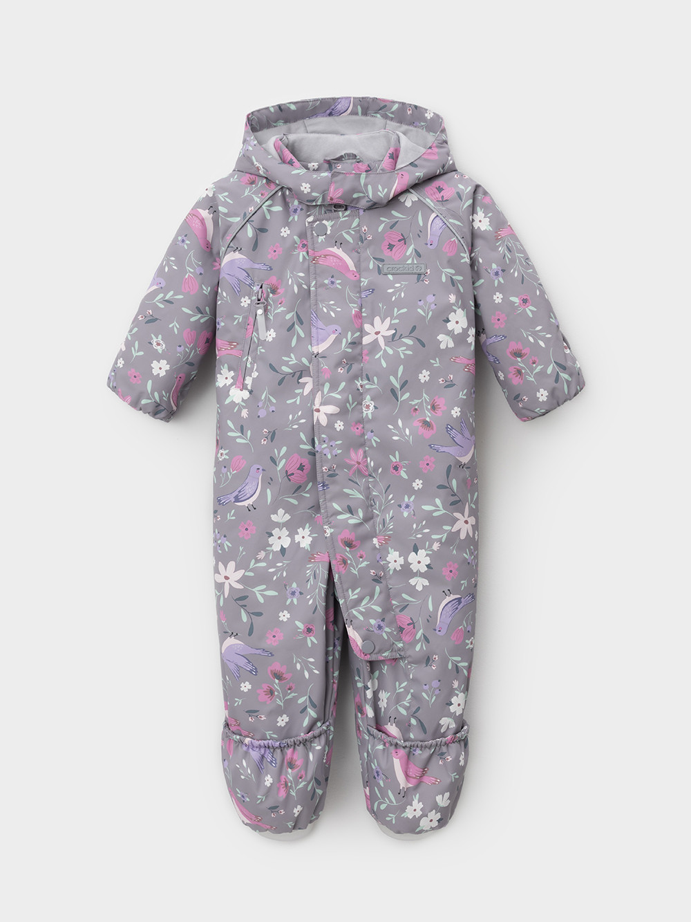 Комбинезоны утепленные для девочки, артикул: ВК 60085/н/2 Ал, цвет: серый, фото 2