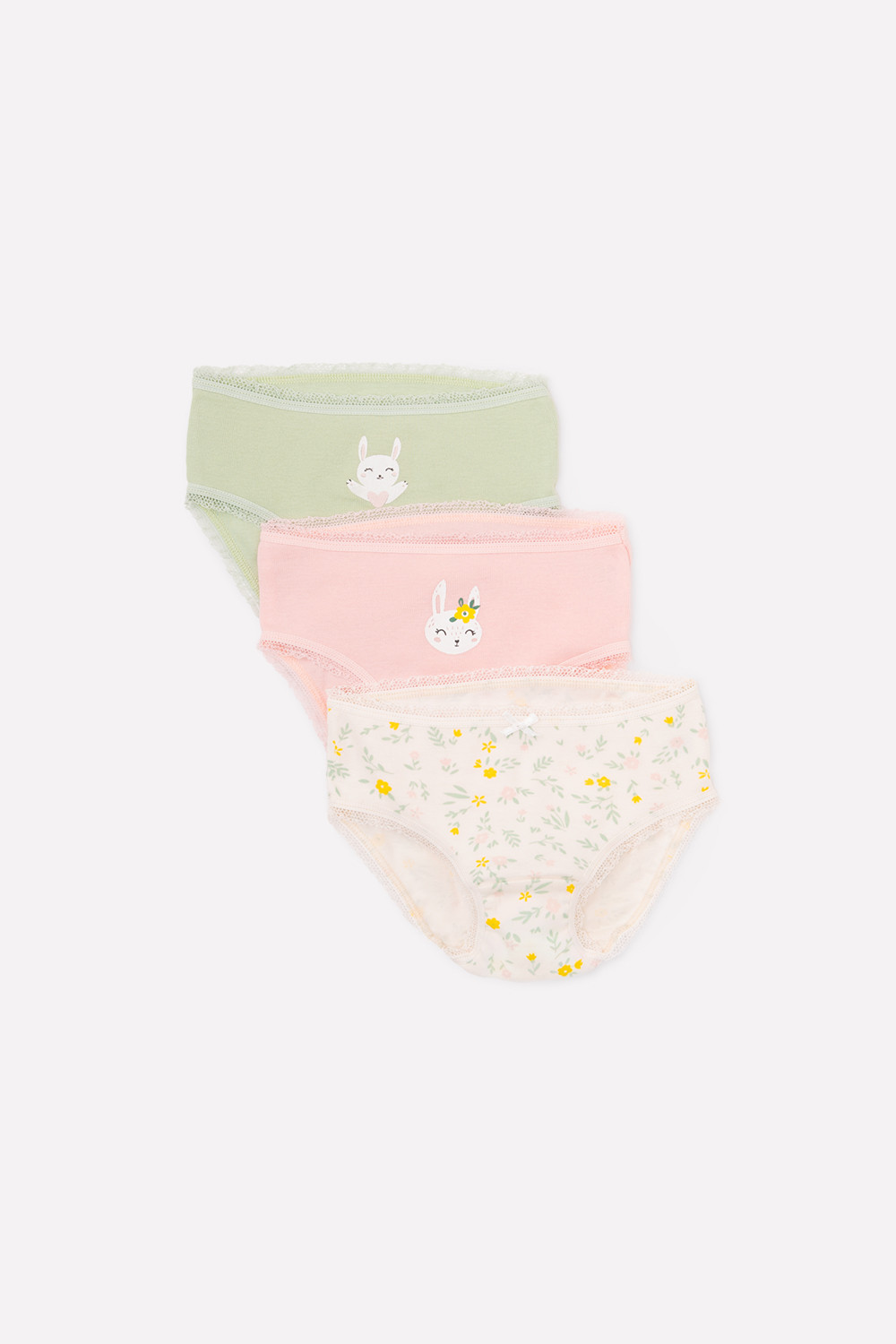 Трусы для девочки, артикул: К 1909-3уп, цвет: светло-розовый, фото 2