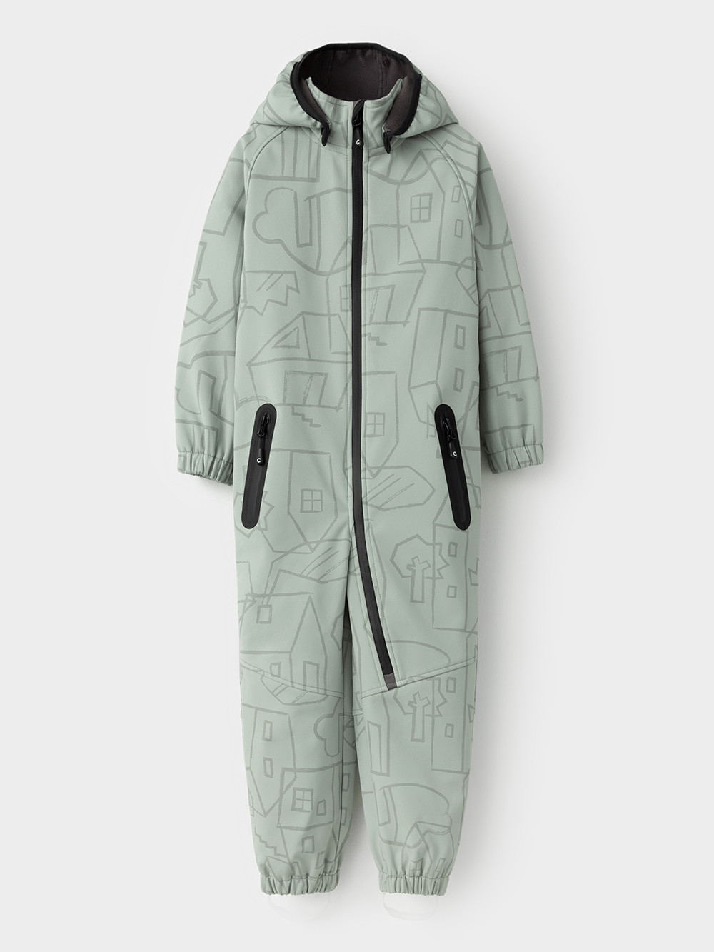 Комбинезоны утепленные для девочки, артикул: ВК 60135/н/3 ГР, цвет: хаки, фото 2