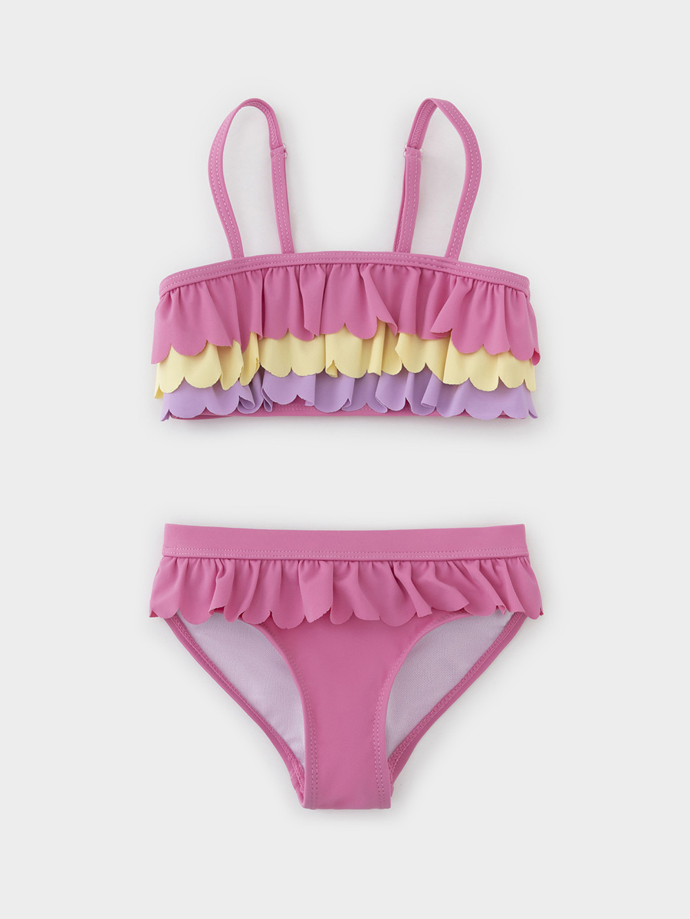 Купальник для девочки, артикул: ТК 17009/8 ФВ, цвет: розовый, фото 2