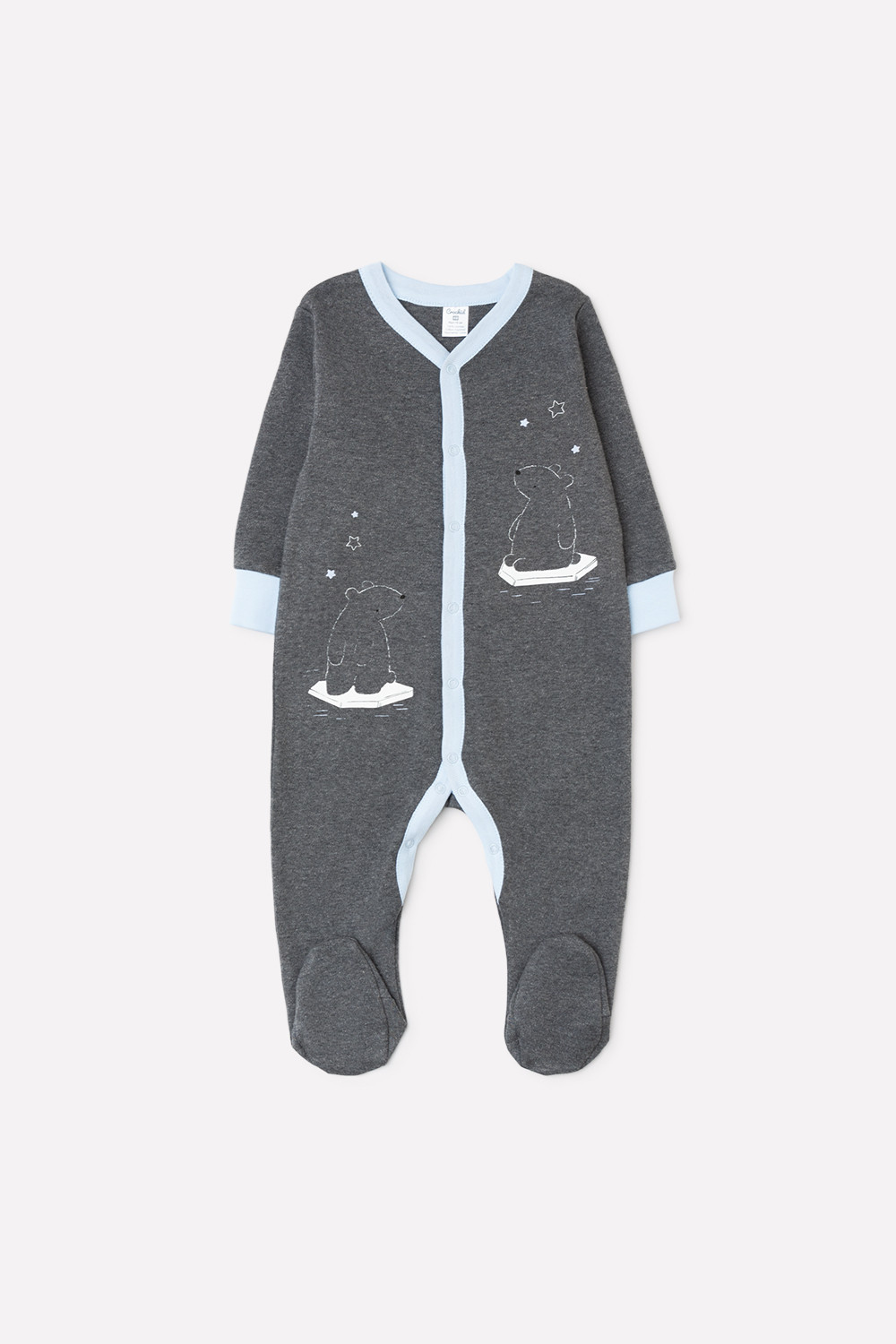 Комбинезон для новорожденных, артикул: К 6340, цвет: серый, фото 2