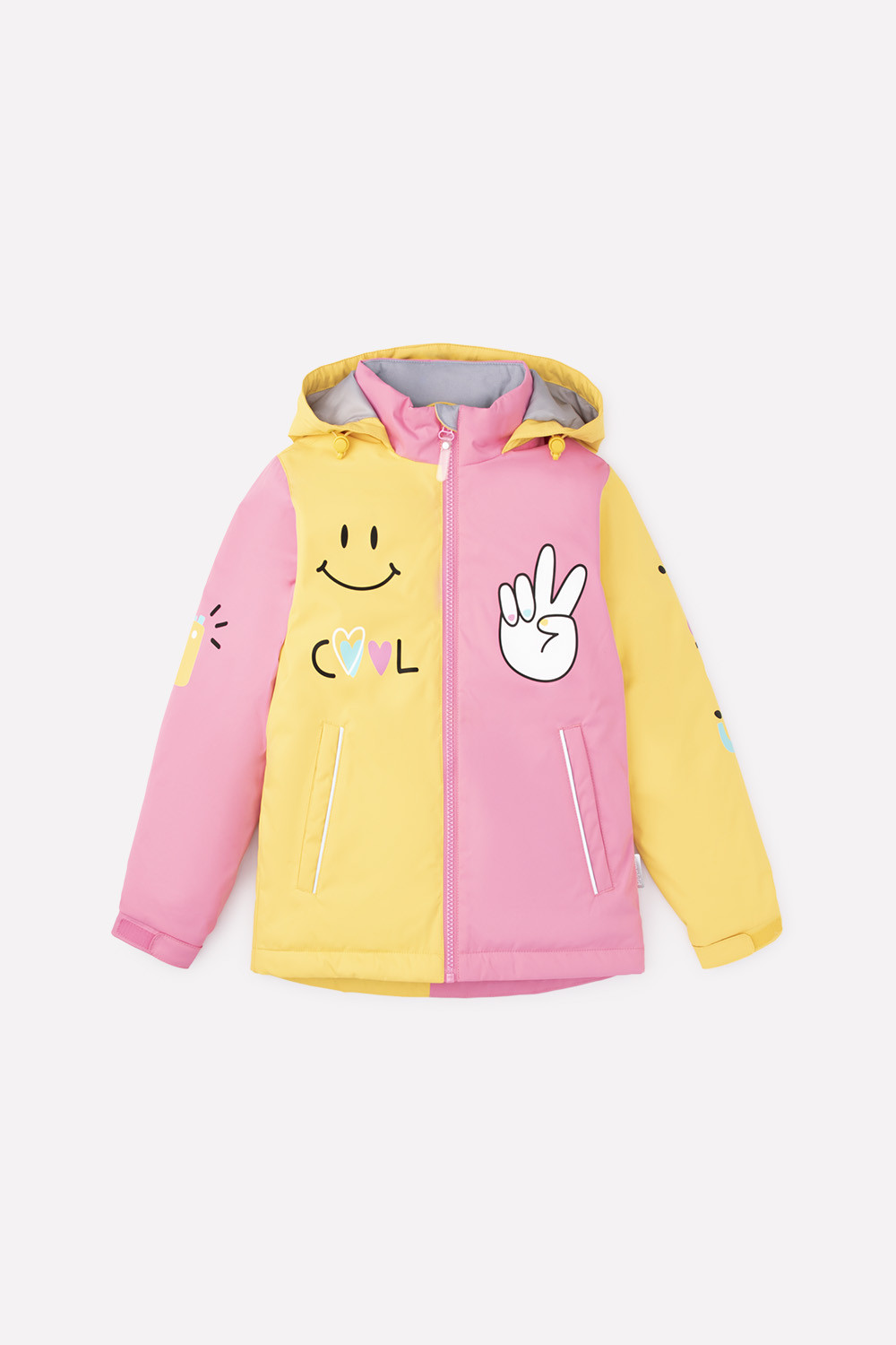 Куртка для девочки, артикул: ВК 32105/2 ГР, цвет: ярко-желтый, фото 2