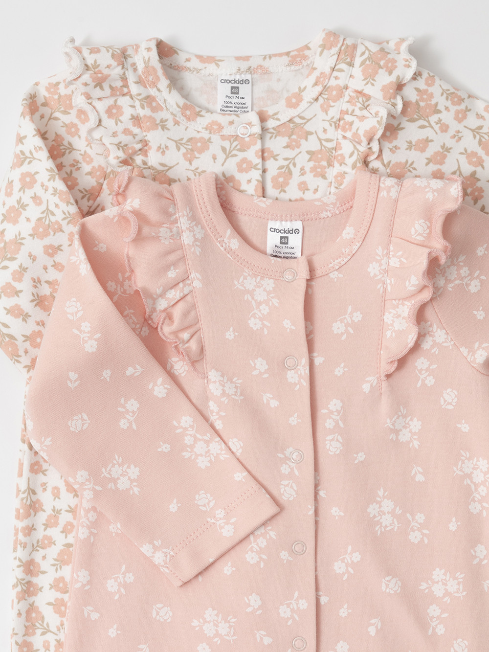 Комбинезон для новорожденных, артикул: К 6534-2уп, цвет: розовый, фото 2