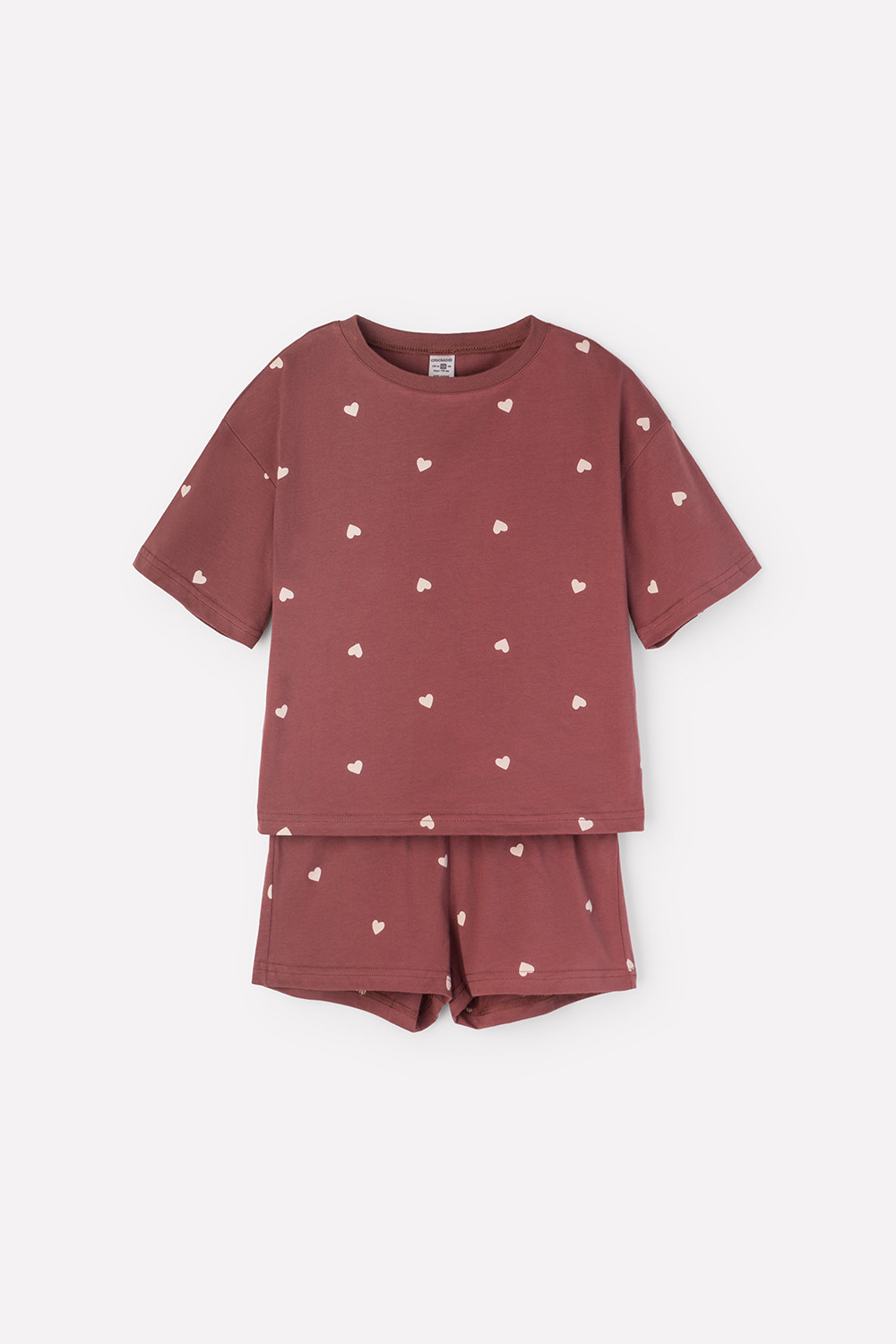 Пижама для девочки, артикул: К 1585, цвет: коричневый, фото 2