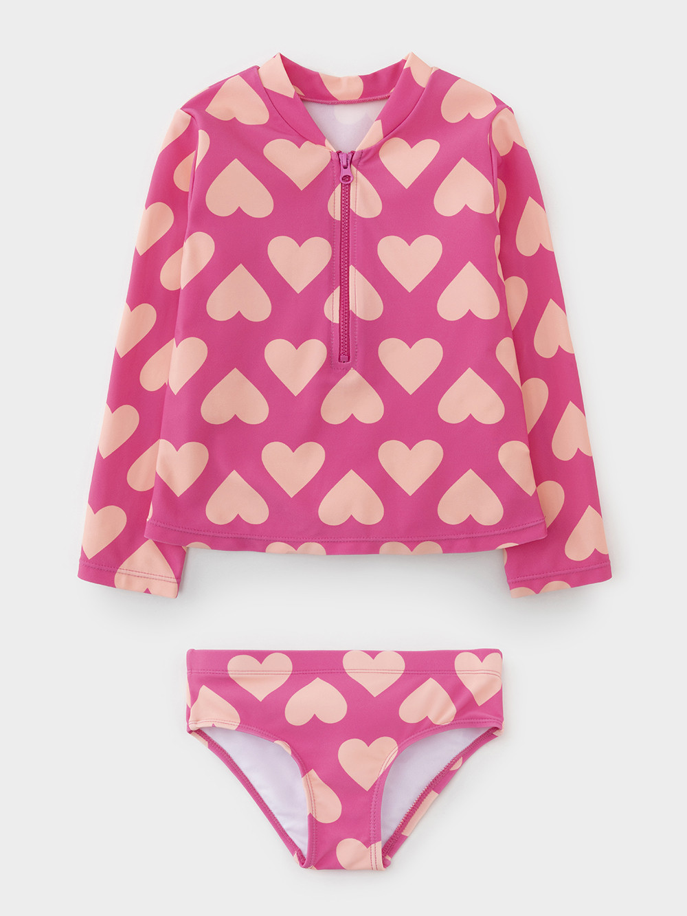 Купальник для девочки, артикул: ТК 17015/3н ФВ, цвет: ярко-розовый, фото 2