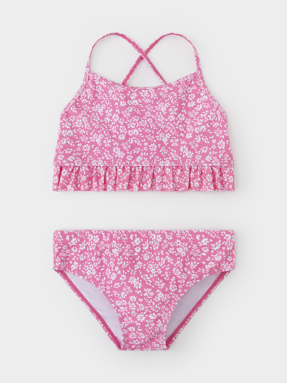 Купальник для девочки, артикул: ТК 17017/1н ФВ, цвет: ярко-розовый, фото 2