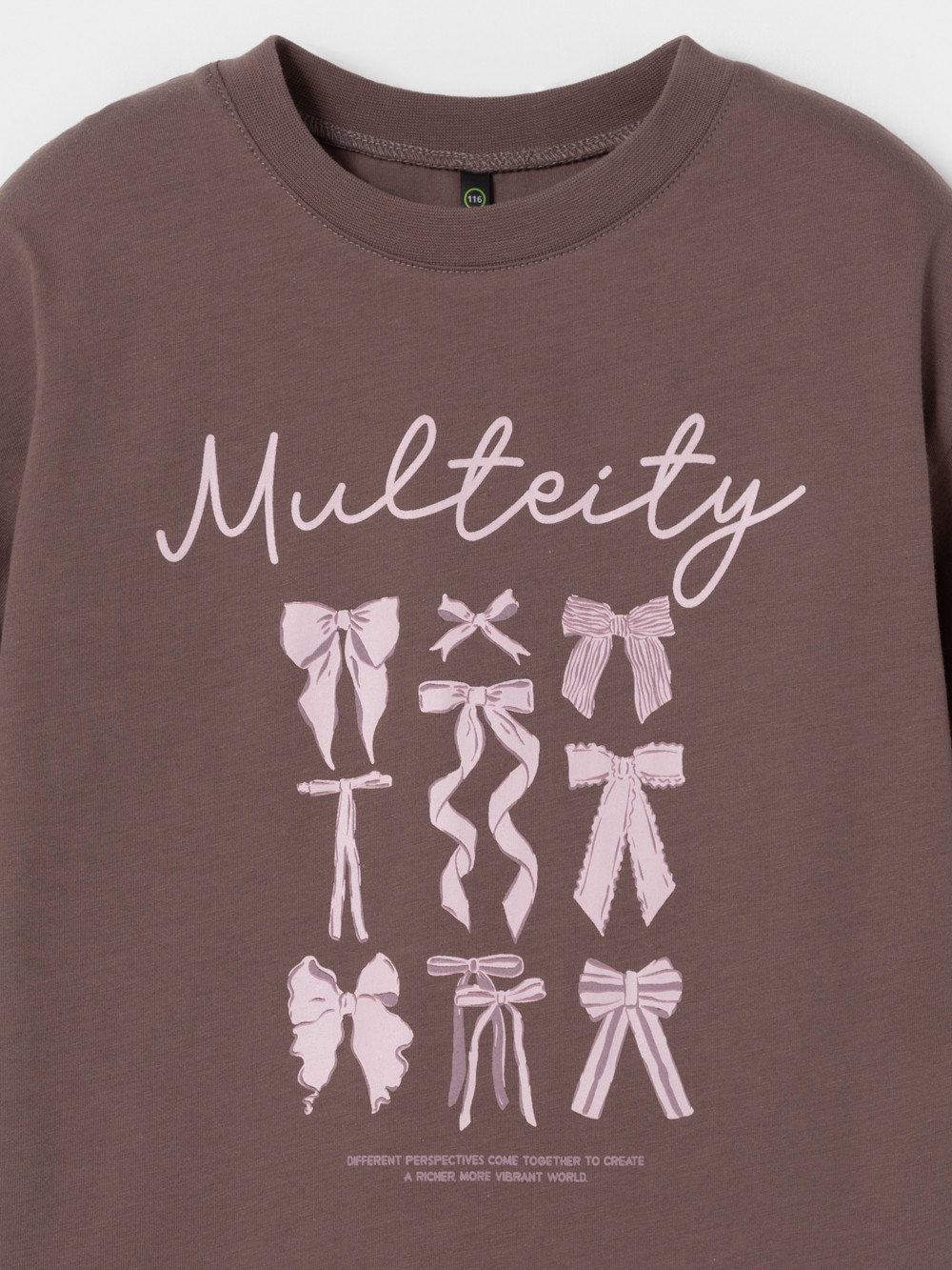 Футболка для девочки, артикул: МП 303090, цвет: кофейный, фото 2