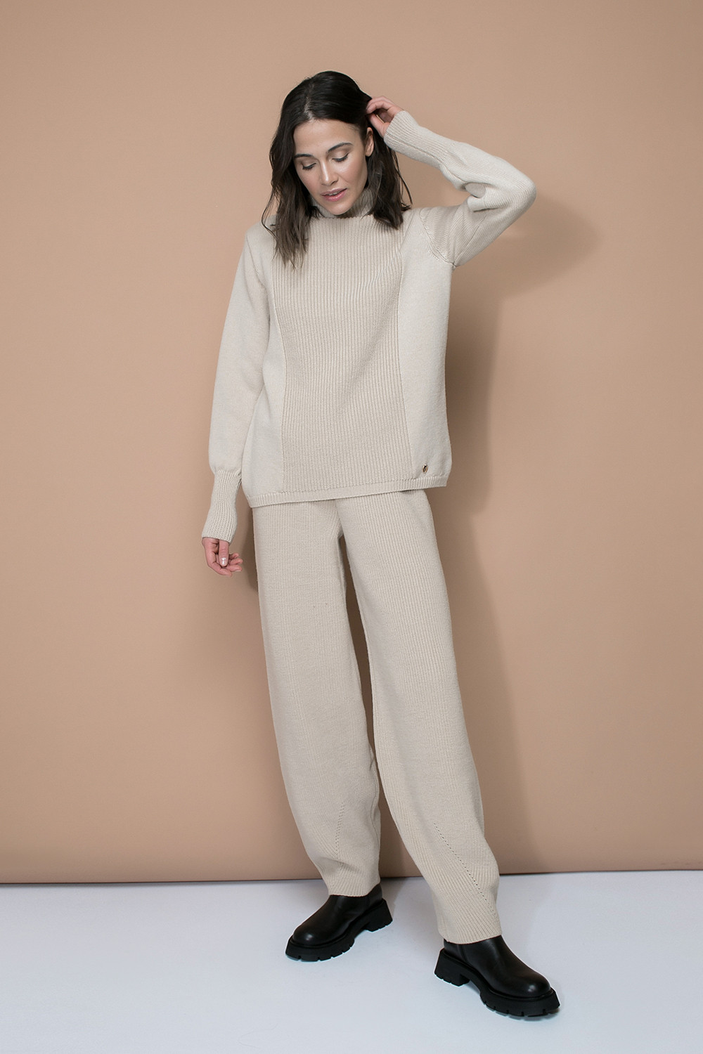 Джемперы женские для мам, артикул: ЕВ 30006/ш, цвет: сливки2, фото 2