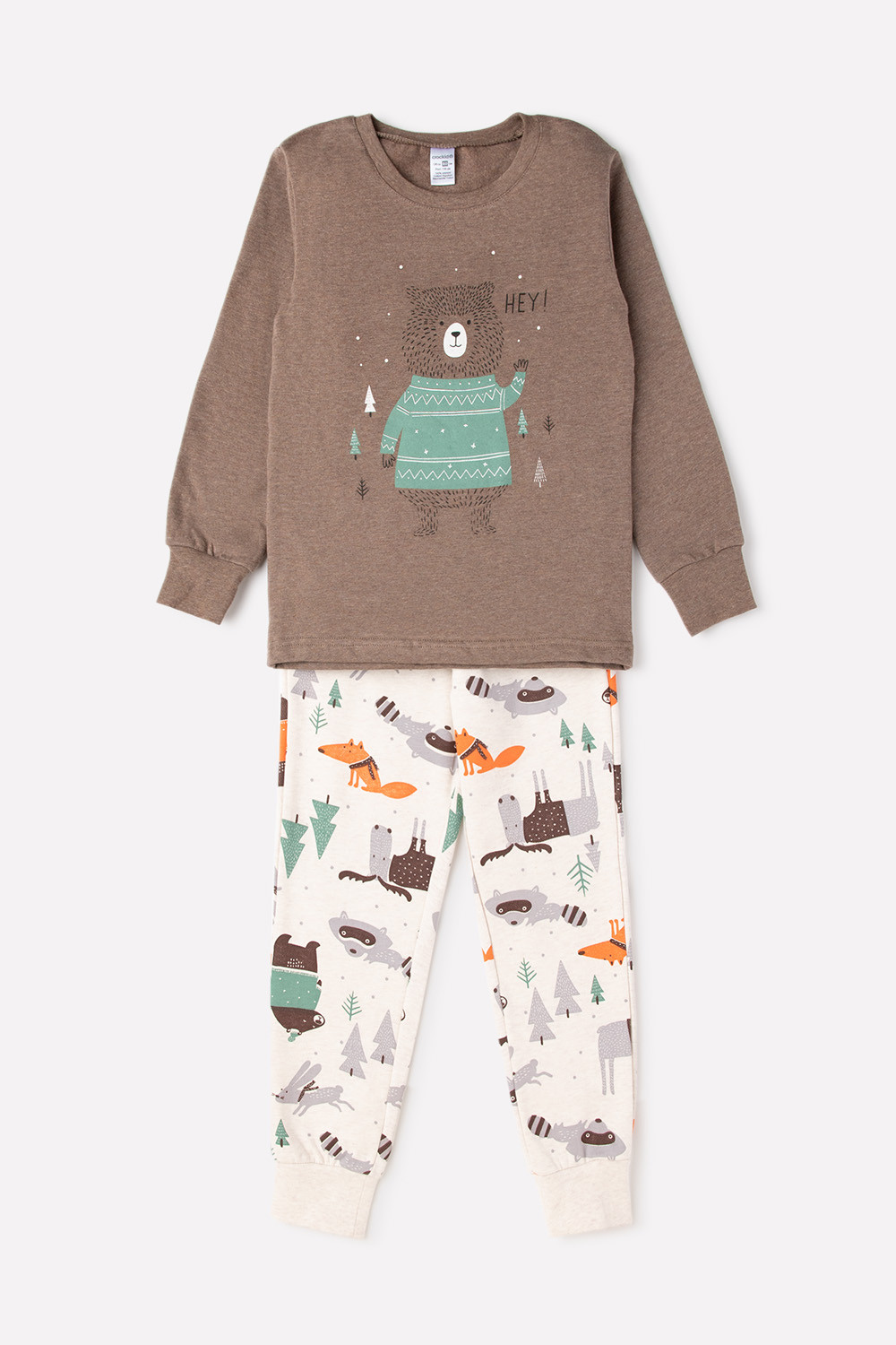 Пижама для мальчика, артикул: К 1547, цвет: коричневый, фото 2