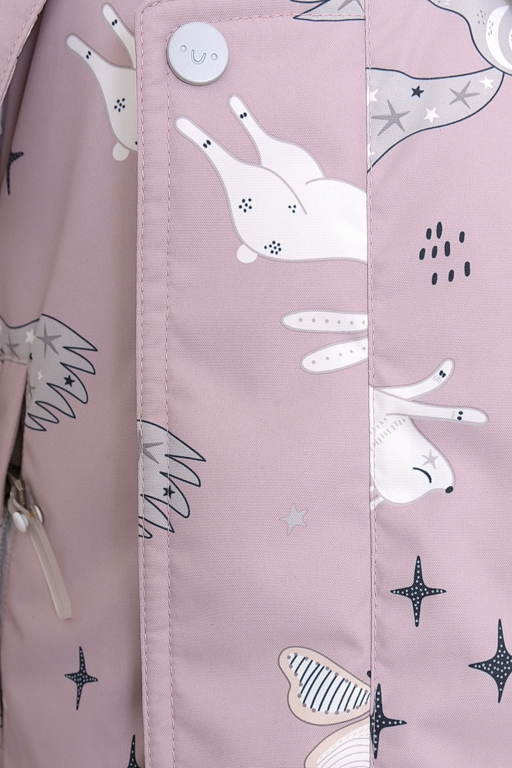 Комбинезоны утепленные для девочки, артикул: ВКП 60113/н/15 УЗГ, цвет: розовый, фото 2