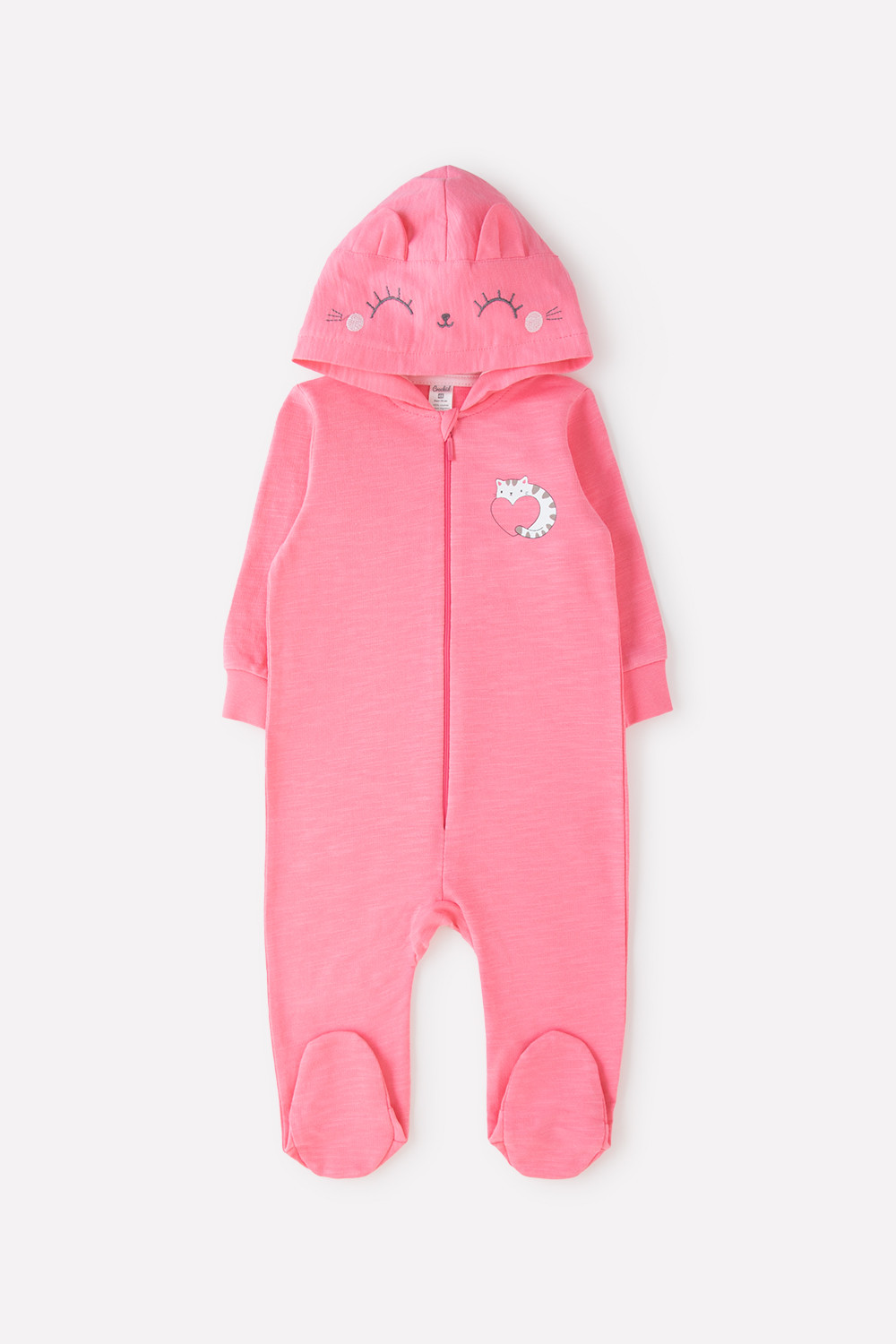 Комбинезон для новорожденных, артикул: К 6405, цвет: ярко-розовый, фото 2