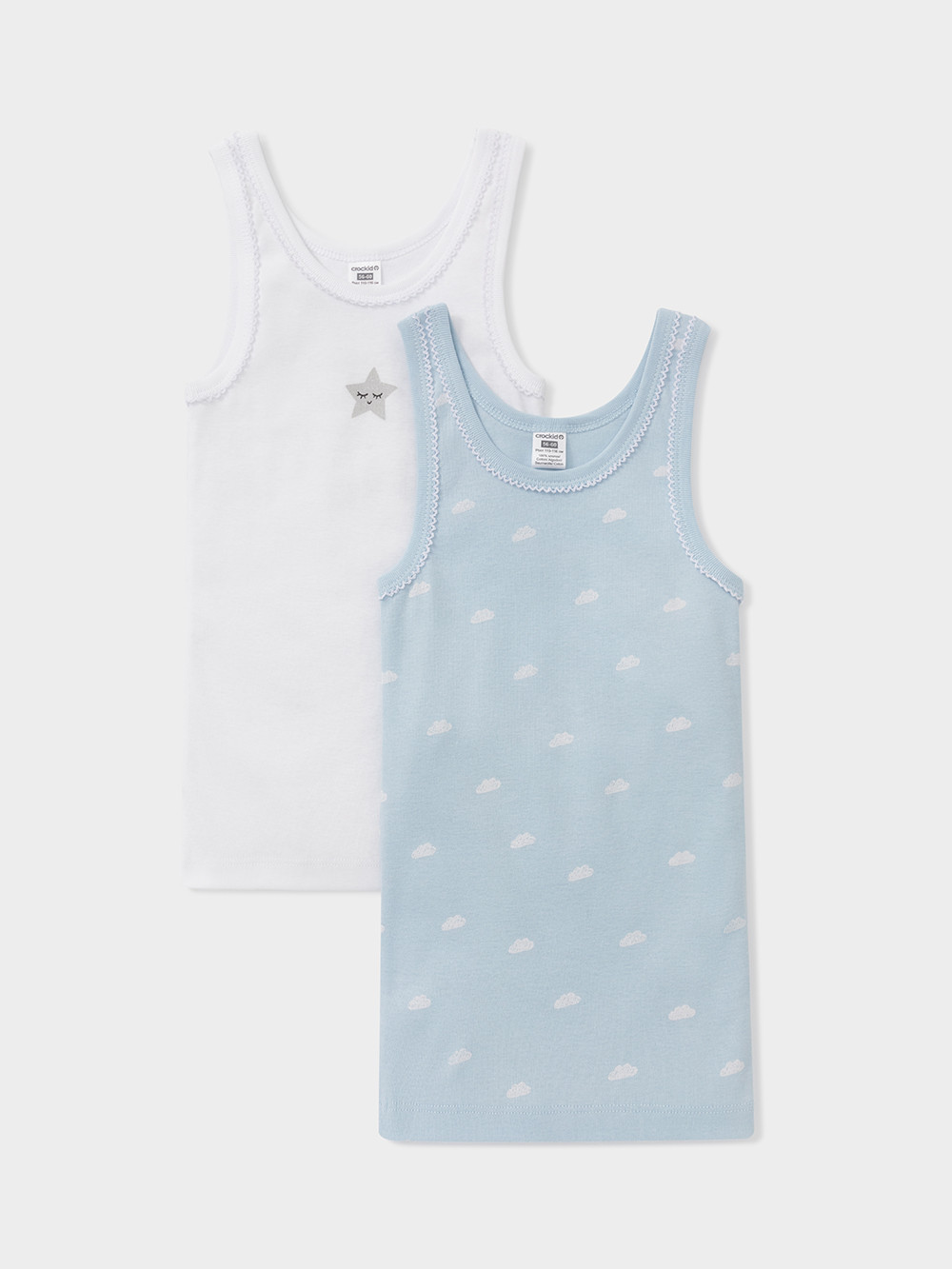 Майки для девочки, артикул: МП 1181-2уп, цвет: голубой, фото 2