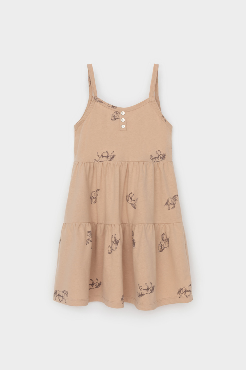 Сарафан для девочки, артикул: КР 5796-1, цвет: бежевый, фото 2