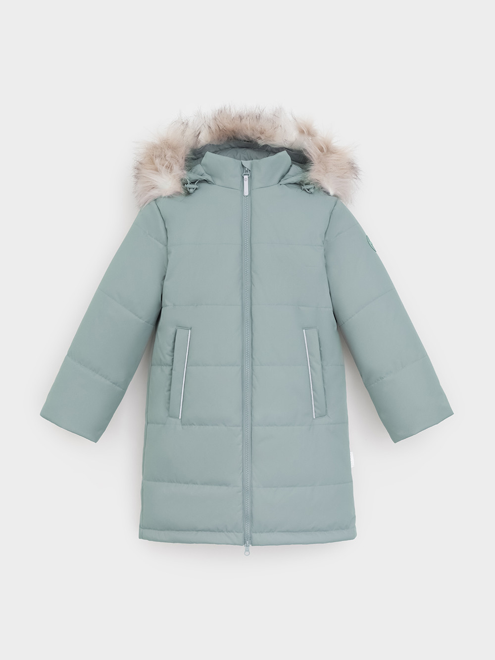 Пальто для девочки, артикул: ВК 38110/2 УЗГ, цвет: зеленый, фото 2