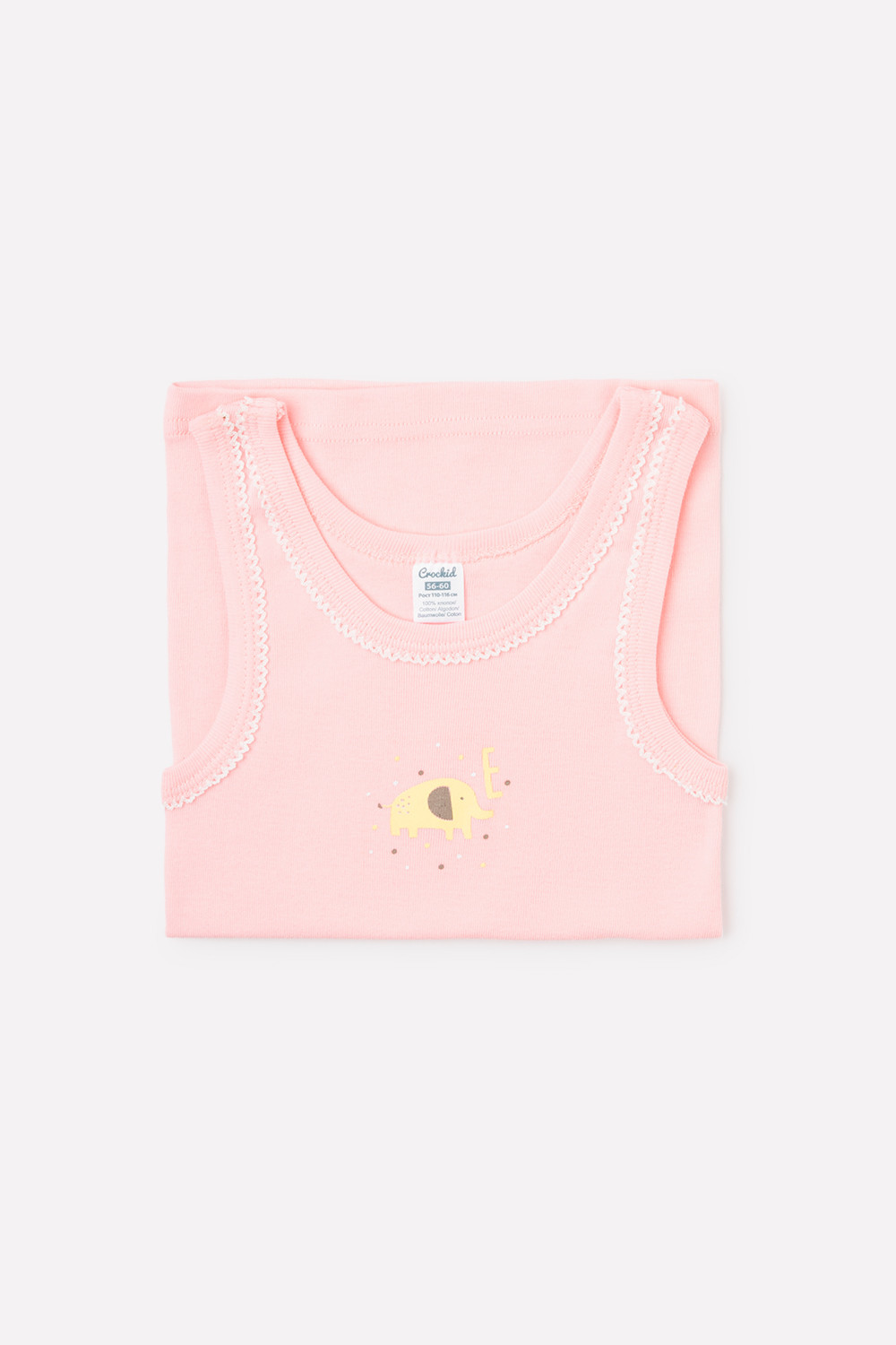 Майки бесшовные для девочки, артикул: К 1066, цвет: розовый, фото 2