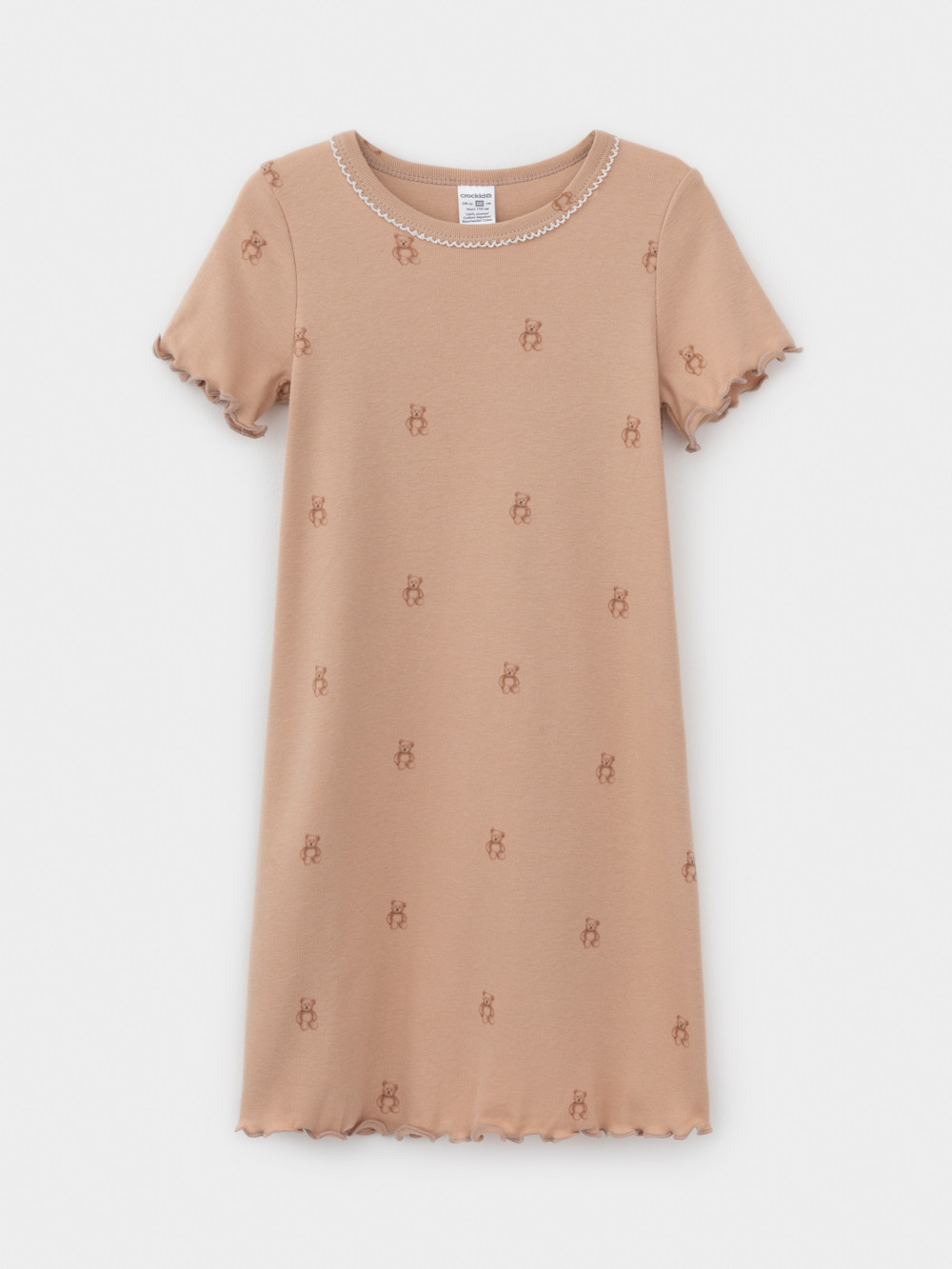 Ночная сорочка для девочки, артикул: К 1180, цвет: бежевый, фото 2