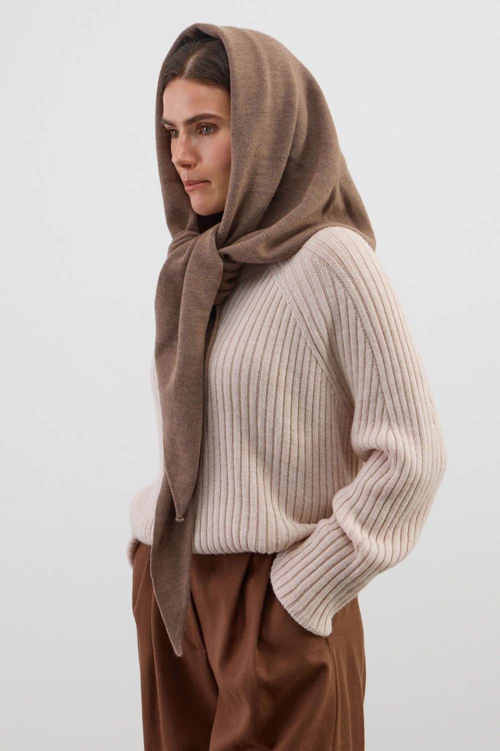 Шарфы женские для мам, артикул: ЕВ 15019/ш, цвет: коричневый, фото 3