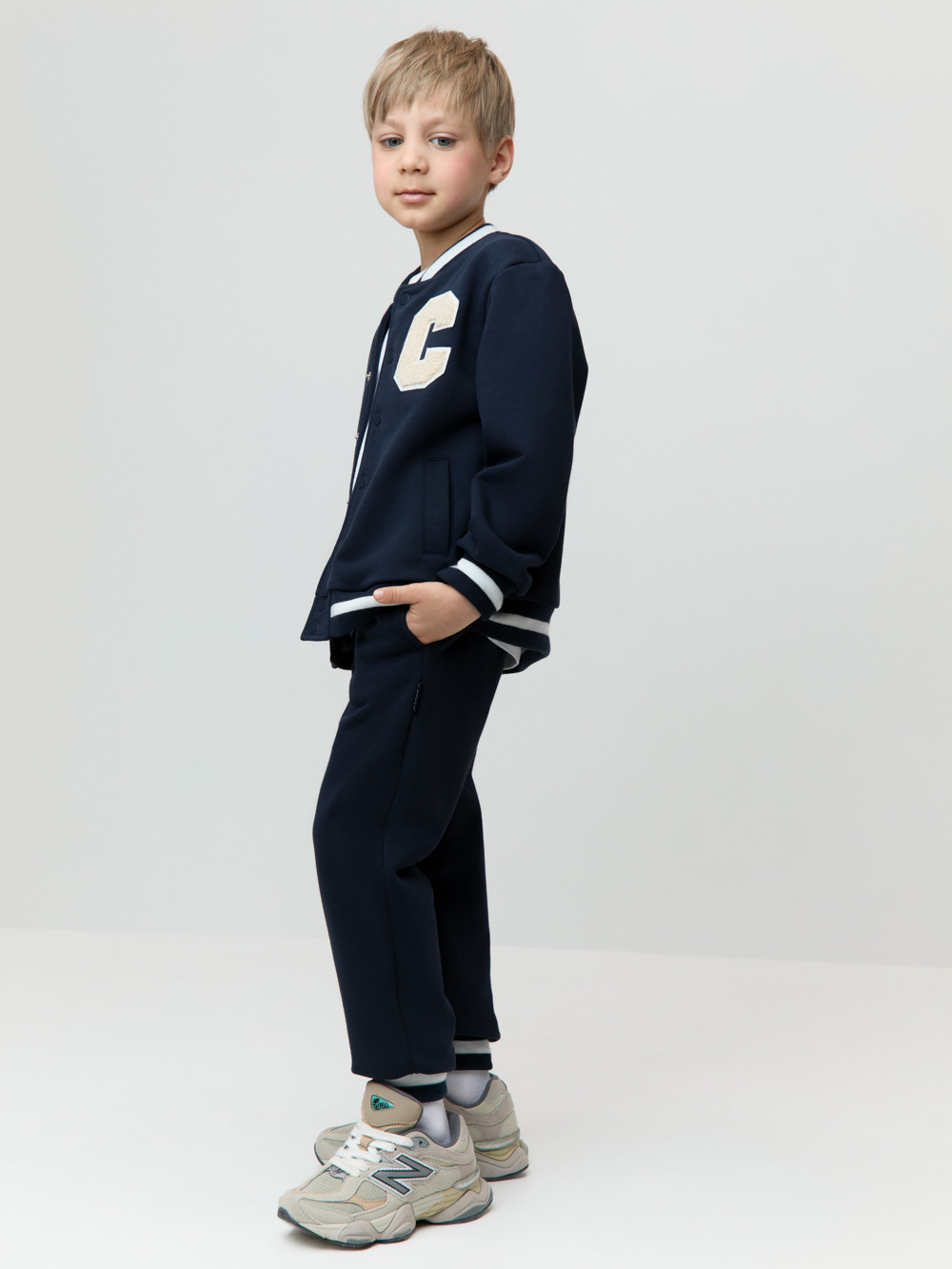 Жакет для мальчика, артикул: КР 302841, цвет: темно-синий, фото 3
