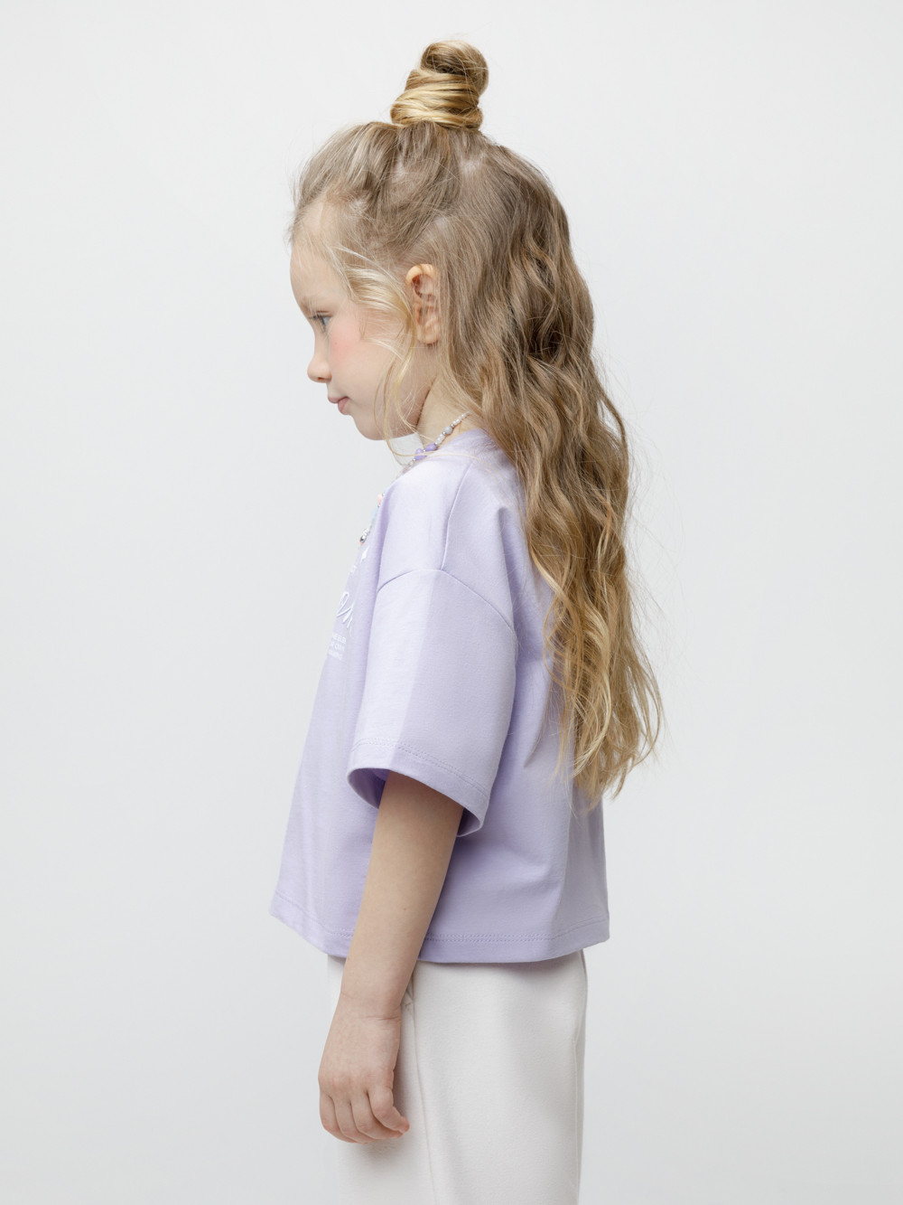 Футболка для девочки, артикул: КР 302936, цвет: фиолетовый, фото 3