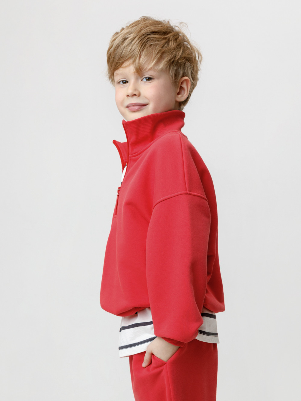 Свитшоты для мальчика, артикул: КР 303025, цвет: красный, фото 3
