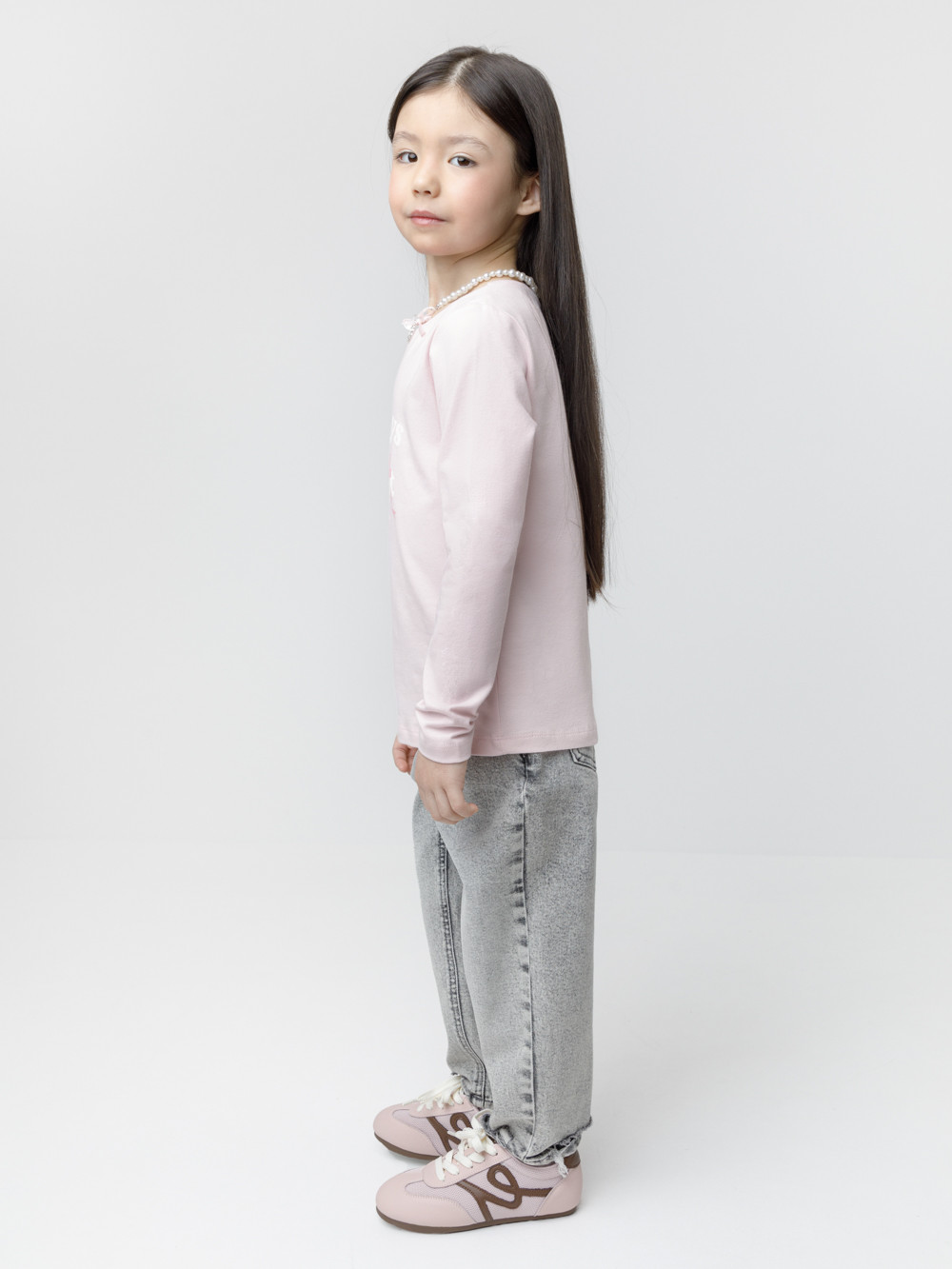 Лонгсливы для девочки, артикул: КР 302831, цвет: светло-розовый, фото 3