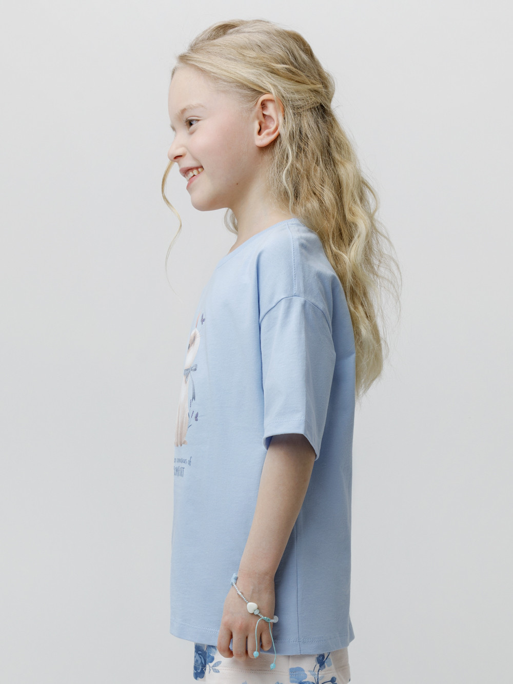 Футболка для девочки, артикул: КР 302992, цвет: голубой, фото 3