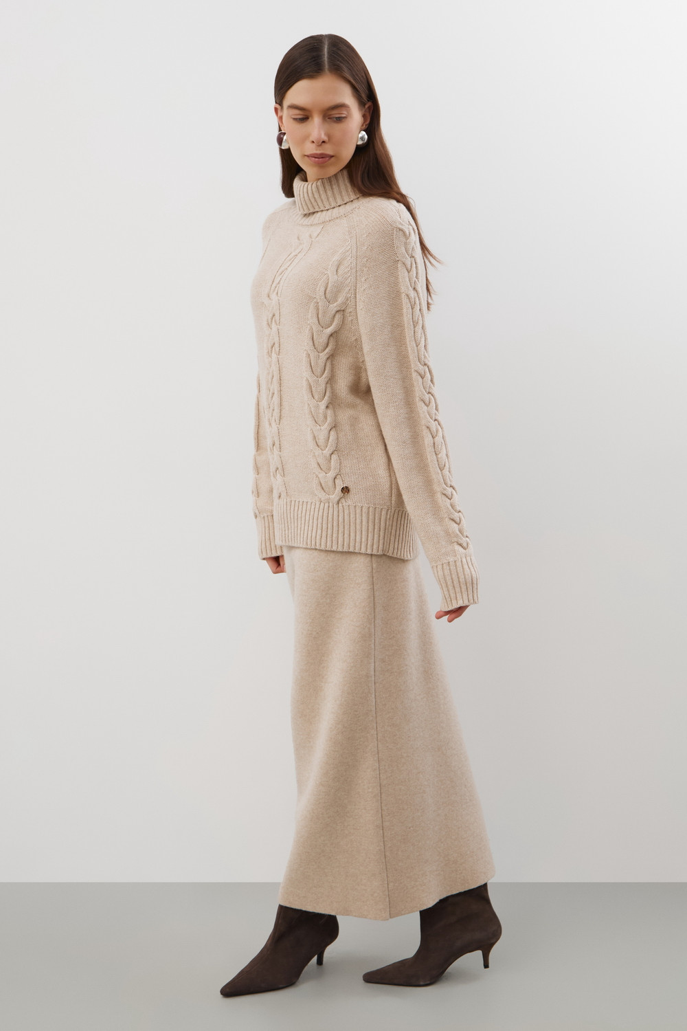 Джемперы женские для мам, артикул: ЕВ 30294/ш, цвет: бежевый, фото 3