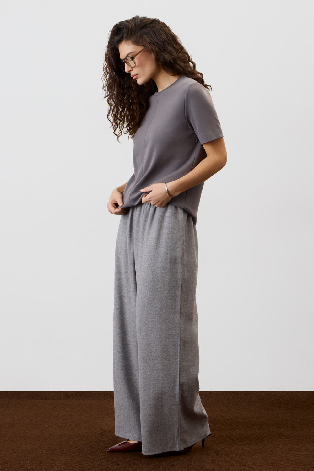 Брюки женские для мам, артикул: ЕТ 40031, цвет: серый, фото 3