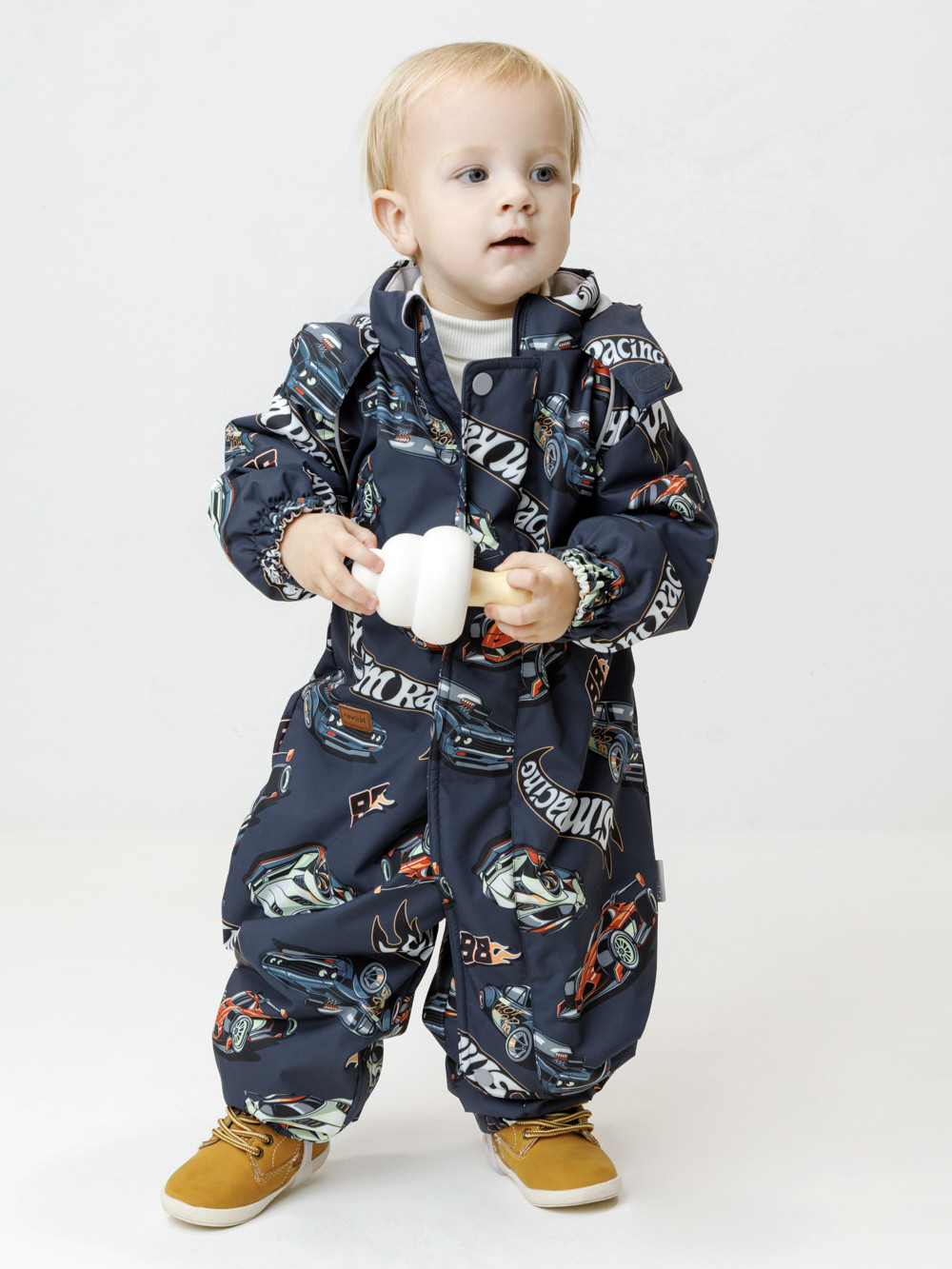 Комбинезоны утепленные для мальчика, артикул: ВК 60085/н/78 Ал, цвет: темно-серый, фото 3