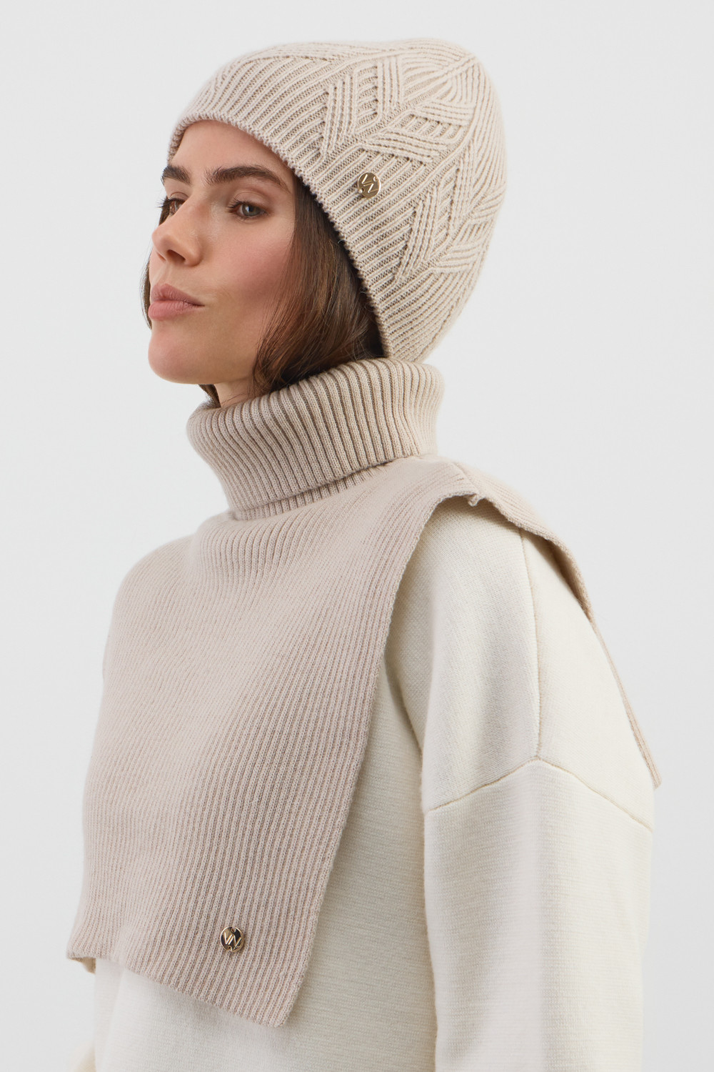 Манишки женские для мам, артикул: ЕВ 28009/ш, цвет: бежевый, фото 3