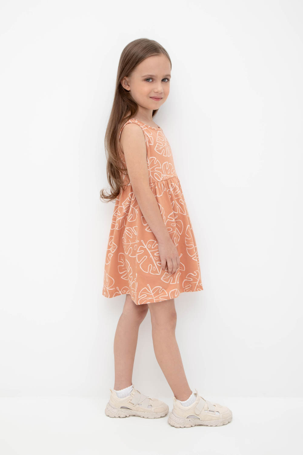 Платье для девочки, артикул: К 5667, цвет: коричневый, фото 3