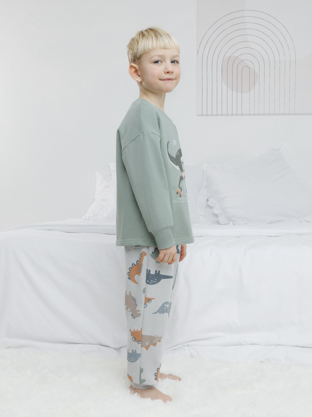 Пижама для мальчика, артикул: К 1567, цвет: минт, фото 2