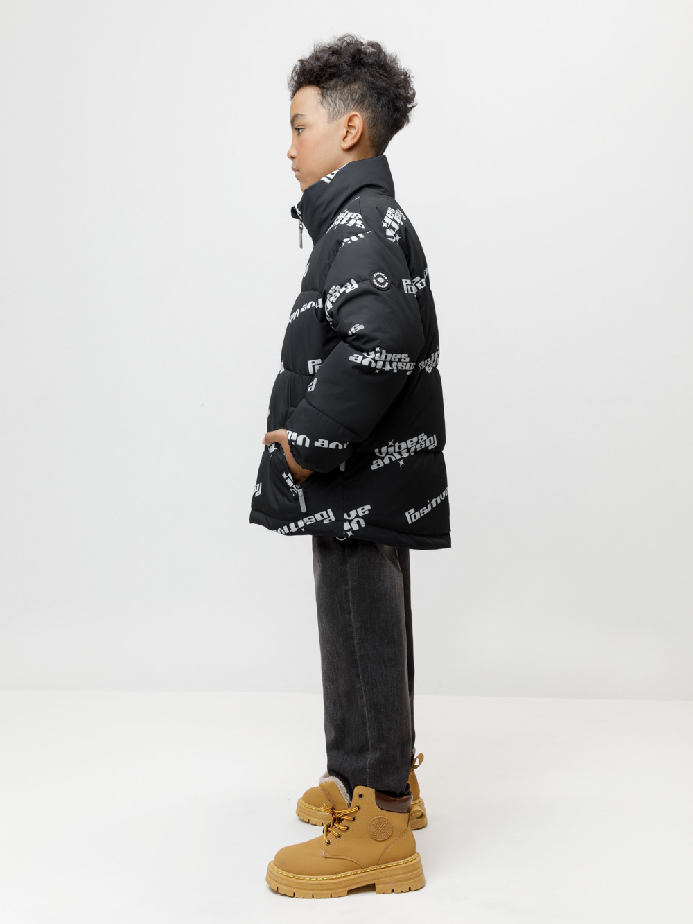 Куртки для мальчика, артикул: ВК 30166/н/1 ГР, цвет: черный3, фото 3