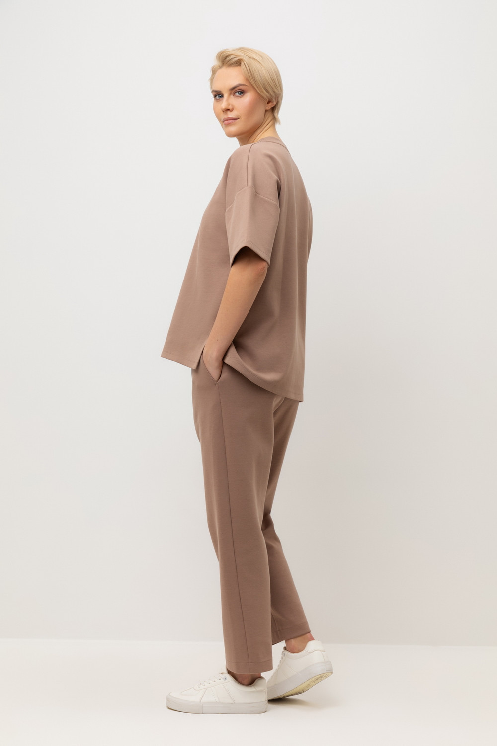 Футболки женские для мам, артикул: ЕВТ 3334, цвет: коричневый, фото 3