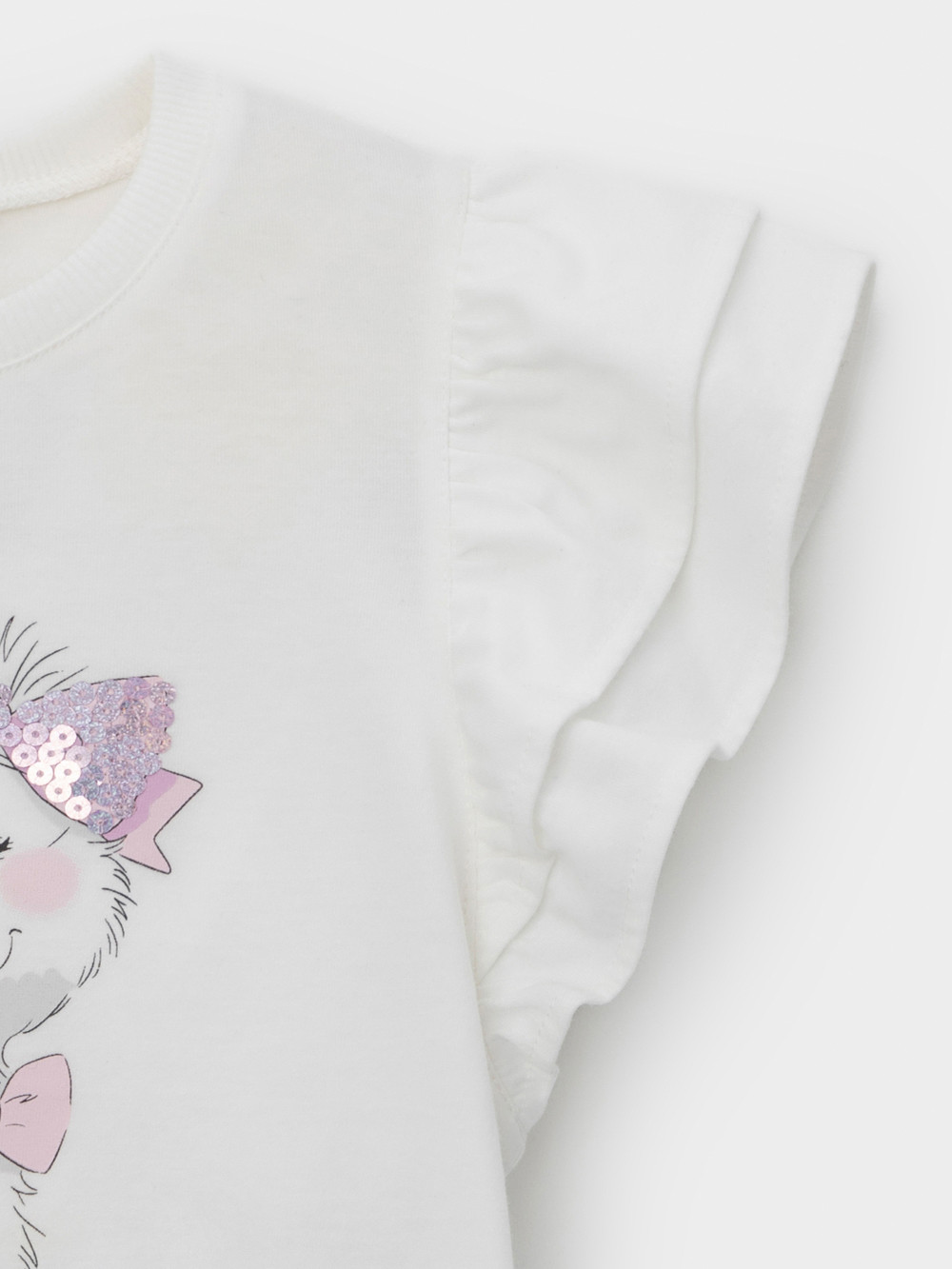 Футболка для девочки, артикул: КР 302708, цвет: сахар, фото 3