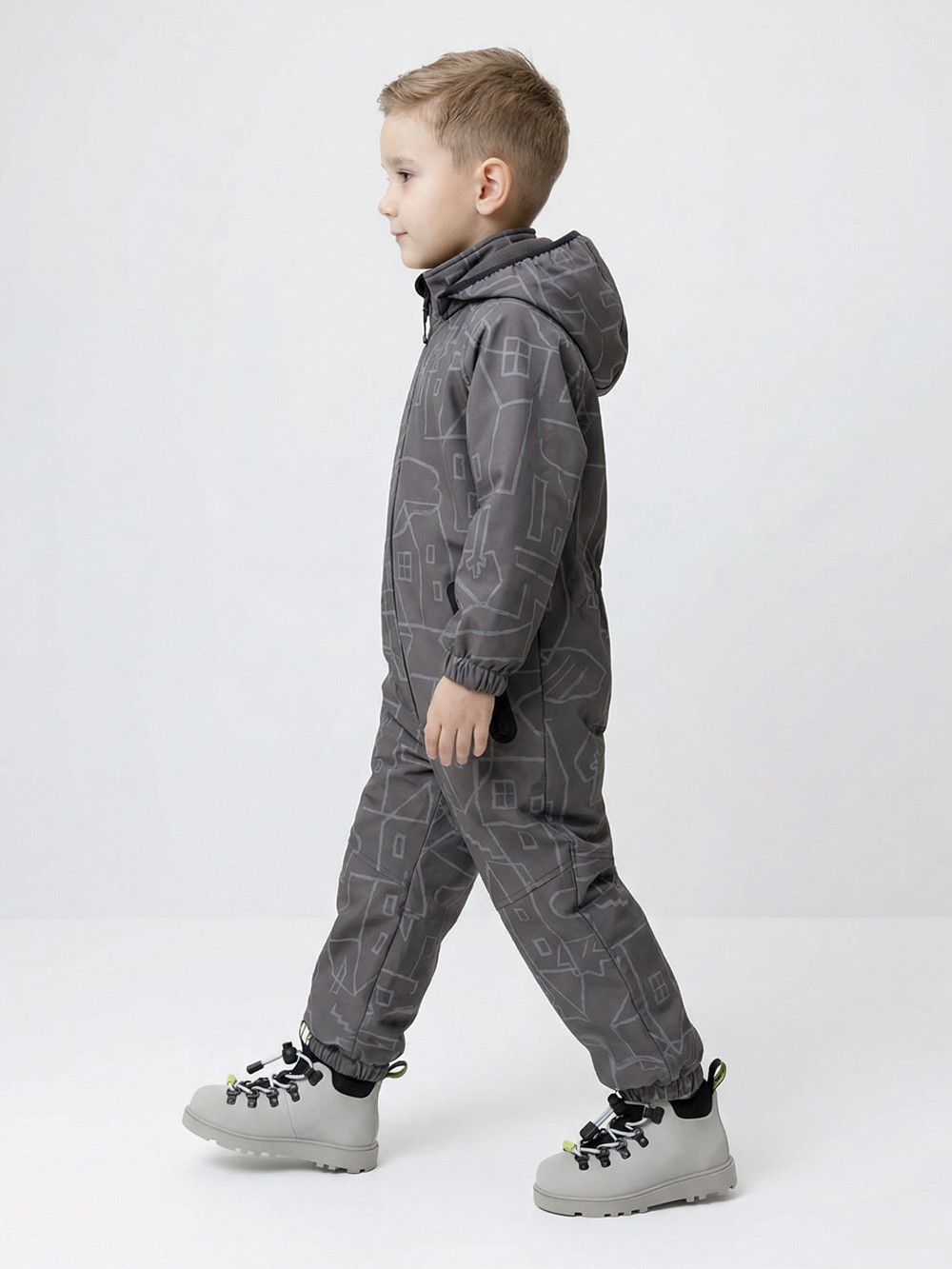 Комбинезоны утепленные для мальчика, артикул: ВК 60135/н/1 ГР, цвет: серый, фото 3