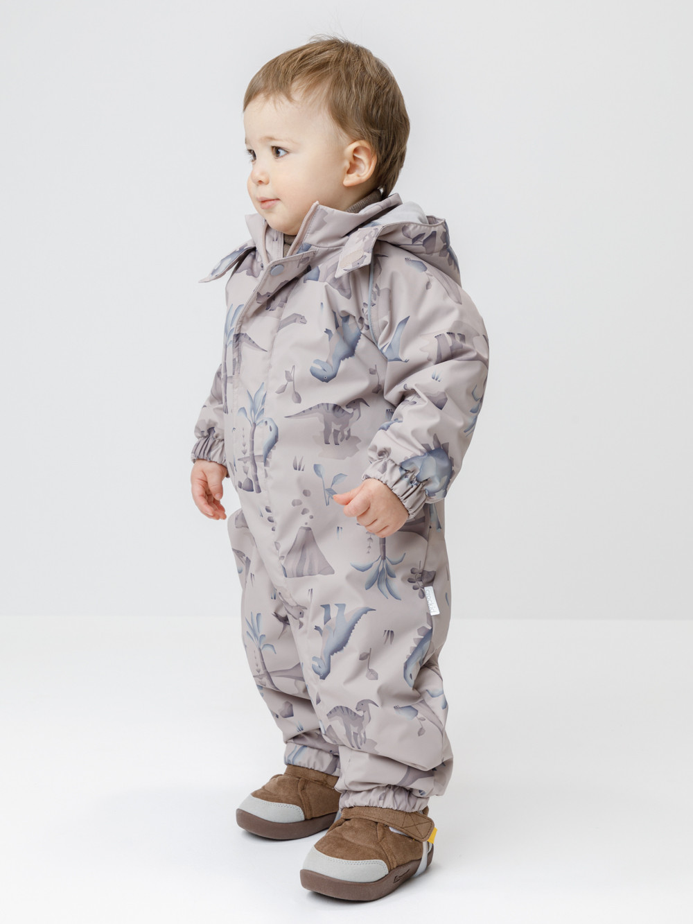 Комбинезоны утепленные для мальчика, артикул: ВК 60085/н/82 Ал, цвет: бежевый, фото 3