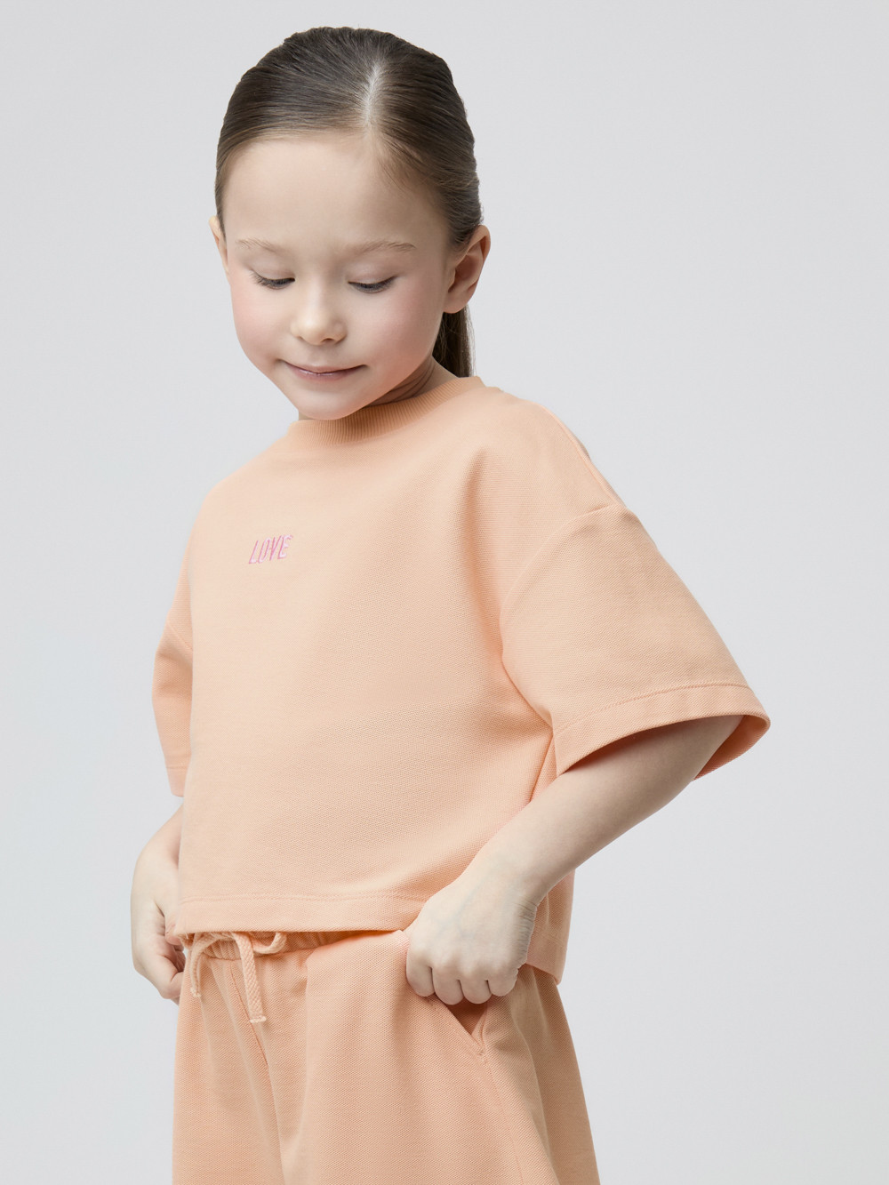 Футболка для девочки, артикул: КР 302944, цвет: оранжевый, фото 3