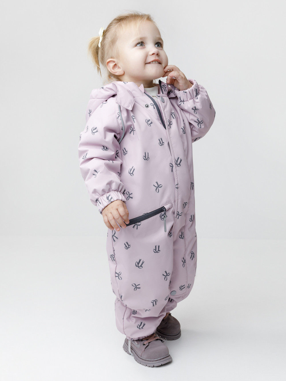 Комбинезоны утепленные для девочки, артикул: ВК 60134/н/2 Ал, цвет: фиолетовый, фото 3