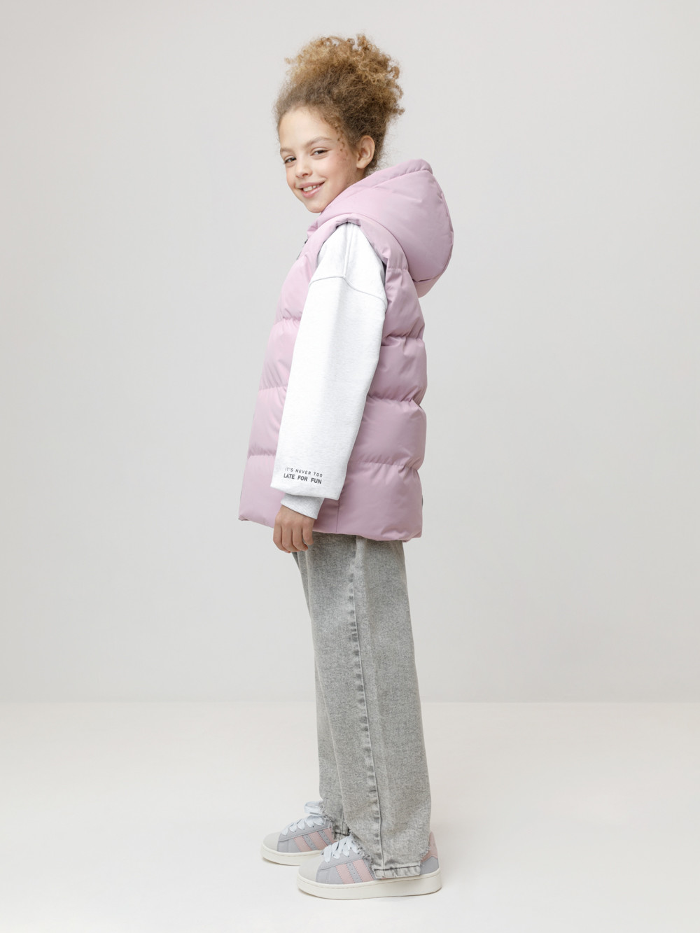 Жилет для девочки, артикул: ВК 35022/2 ГР (128-152), цвет: фиолетовый, фото 3