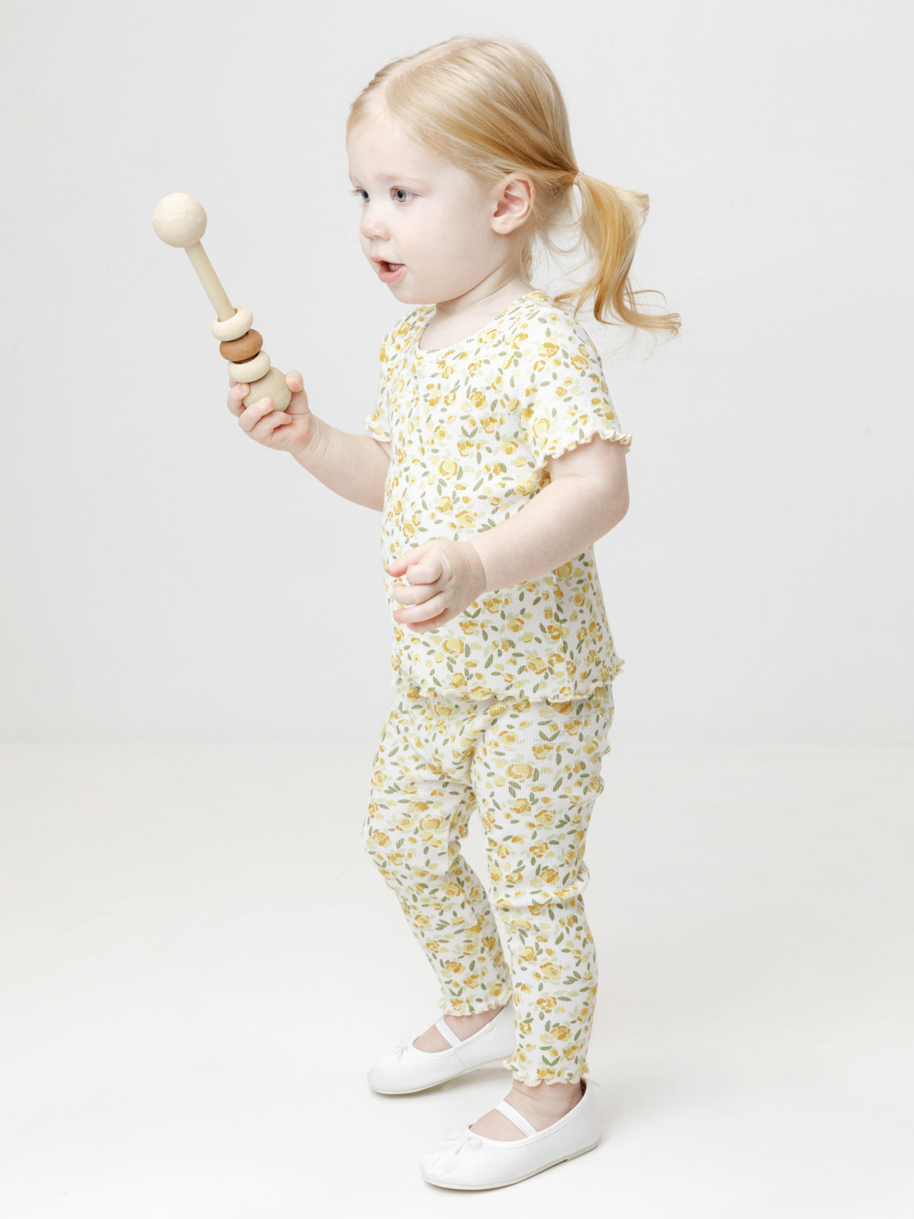 Лосины для девочки, артикул: КР 400770, цвет: желтый, фото 3