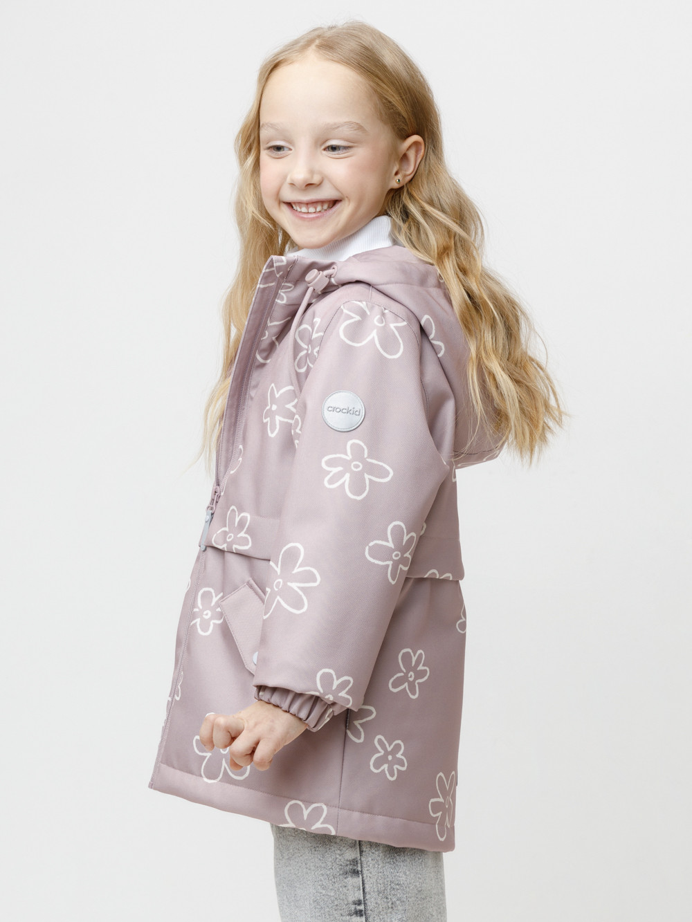 Куртка для девочки, артикул: ВК 32180/н/2 УЗГ, цвет: розовый, фото 3