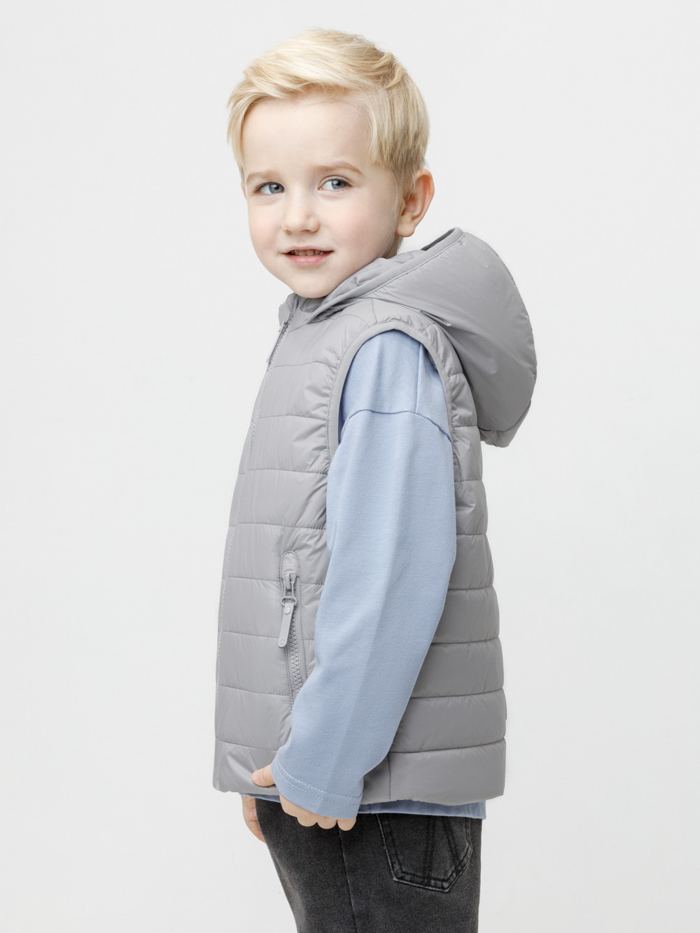 Жилеты для мальчика, артикул: ВК 35021/2 ГР, цвет: серый, фото 3