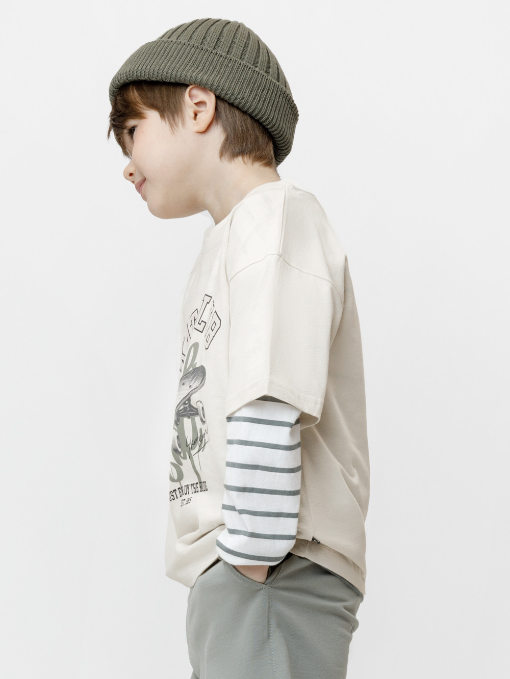 Футболка для мальчика, артикул: КР 302981, цвет: светло-бежевый, фото 3