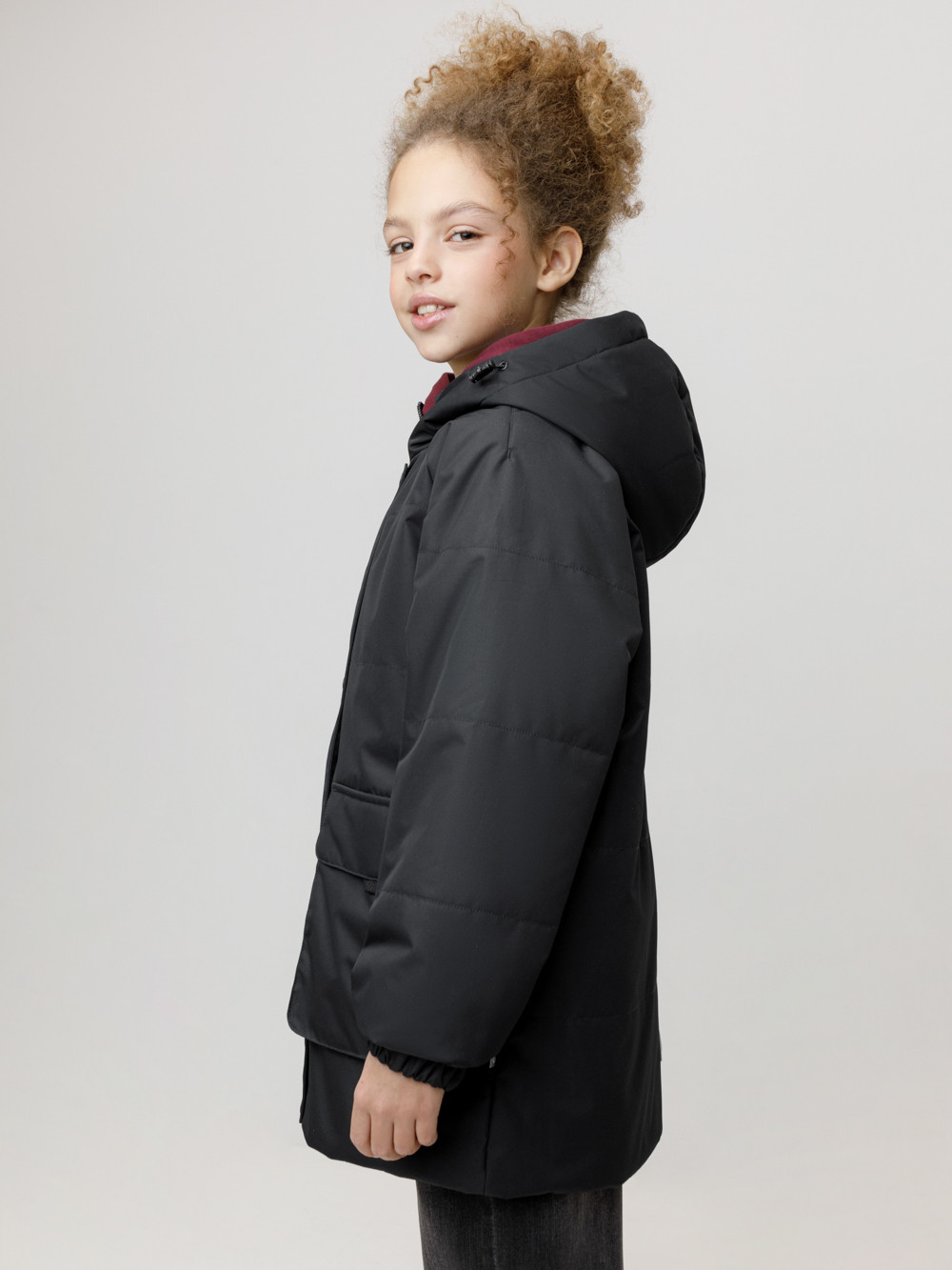 Куртка для девочки, артикул: ВК 32195/1 УЗГ, цвет: черный, фото 3