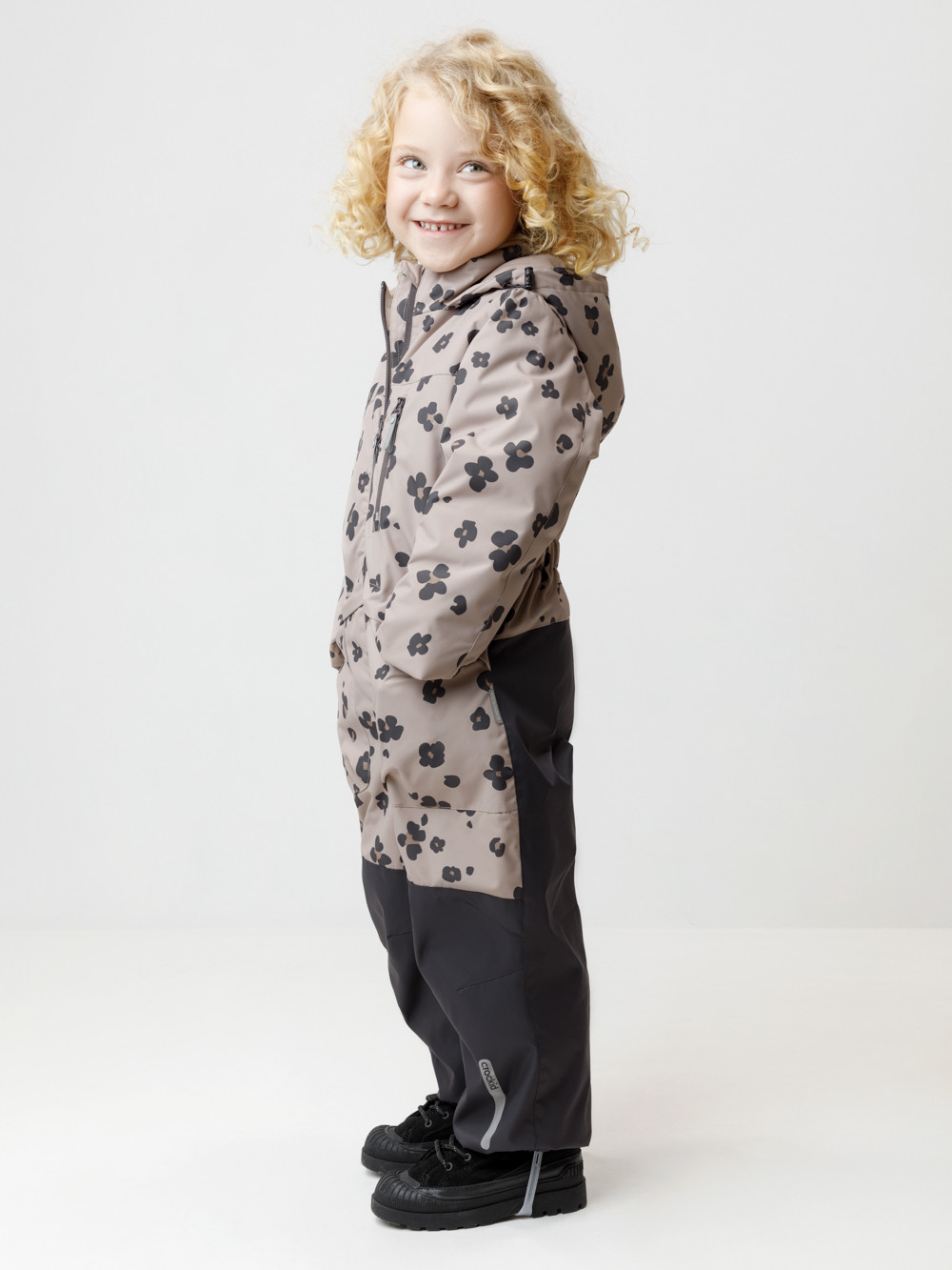 Комбинезоны утепленные для девочки, артикул: ВК 60136/н/1 ГР, цвет: бежевый, фото 3