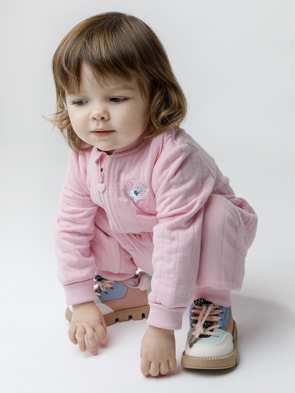 Жакет для девочки, артикул: КР 302965, цвет: светло-розовый, фото 3