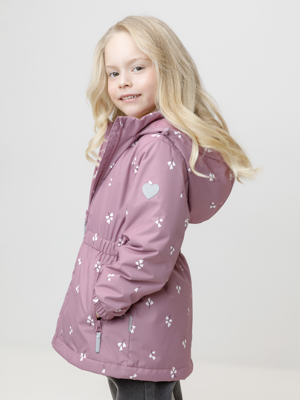 Куртка для девочки, артикул: ВК 32142/н/10 УЗГ, цвет: бордовый, фото 2